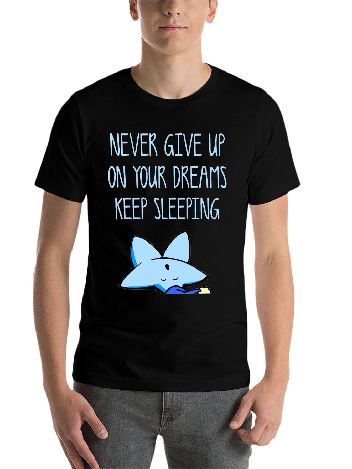 Black Never Give Up Dreams T-Shirt view 7