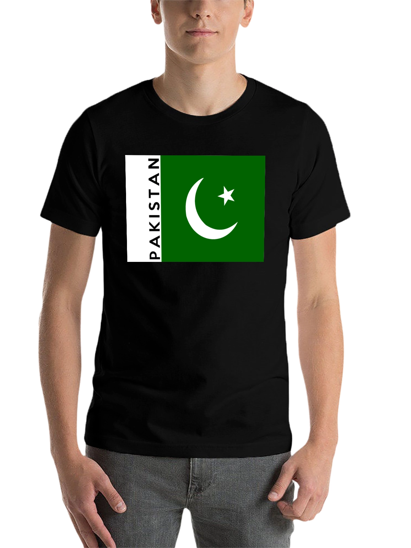 Black Pakistan Flag Graphic Black T-Shirt view 7