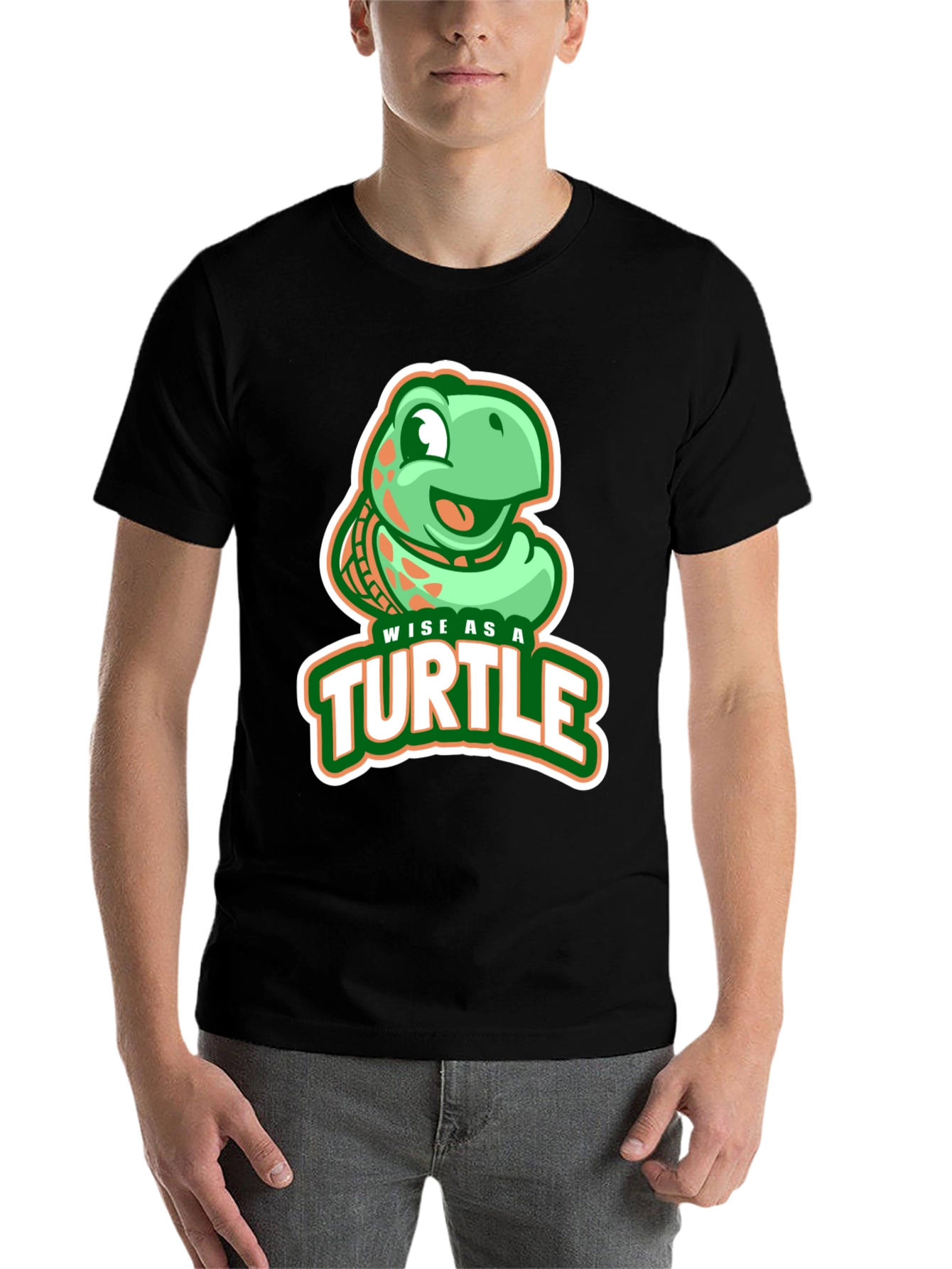 Black Wise as a Turtle Graphic T-Shirt view 7