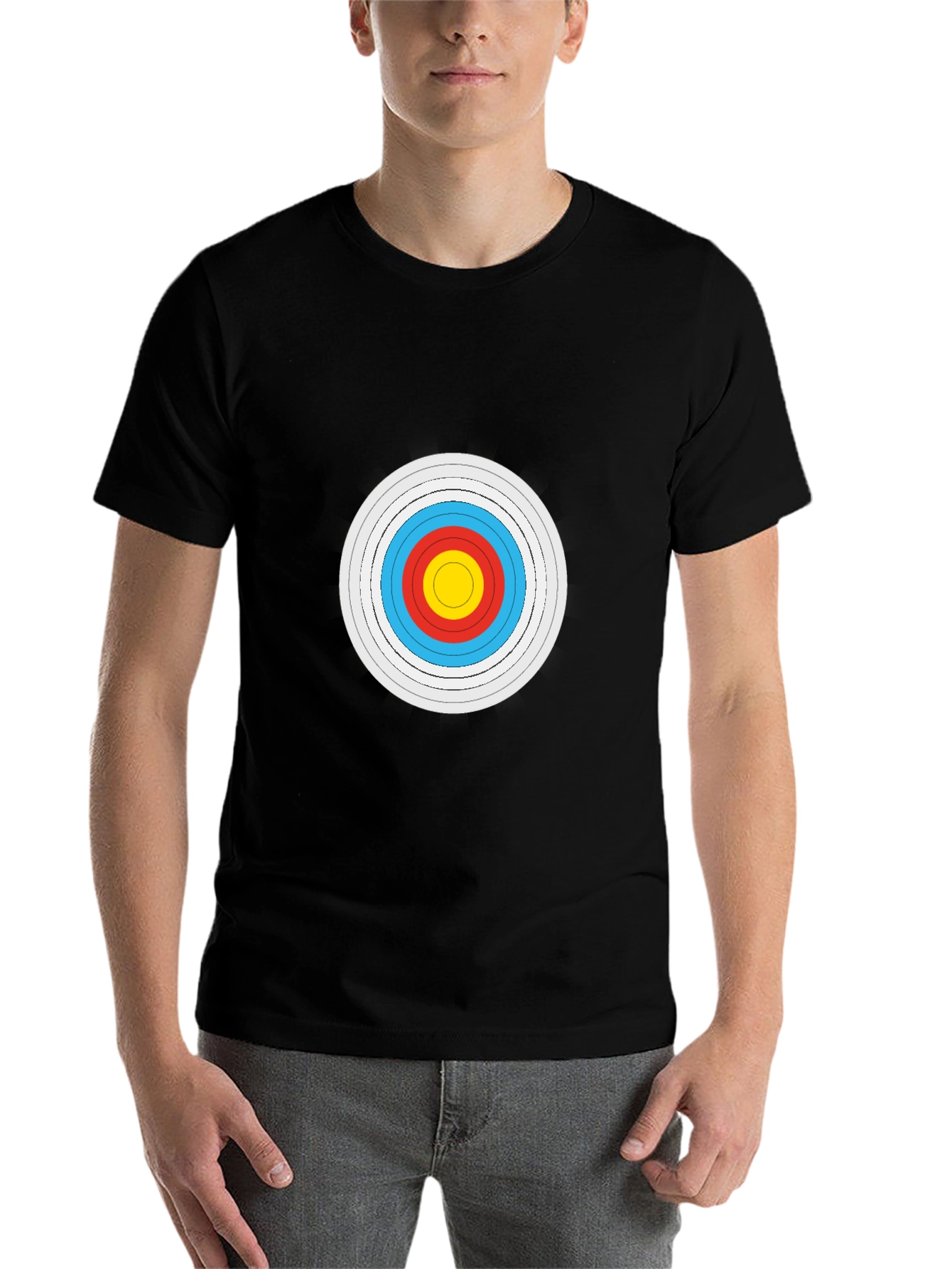 Black Archery Target Graphic Tee - Black Cotton Comfort view 7
