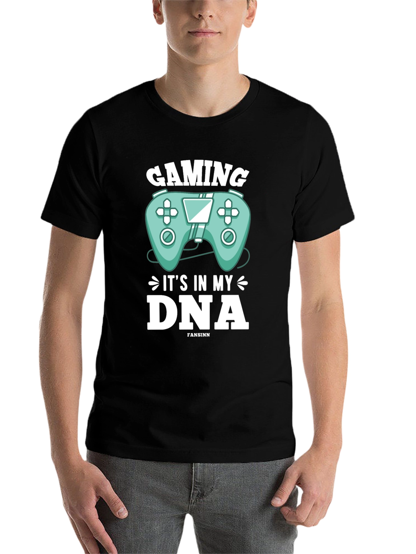 Black Gaming DNA T-Shirt - Gamer Gift view 7