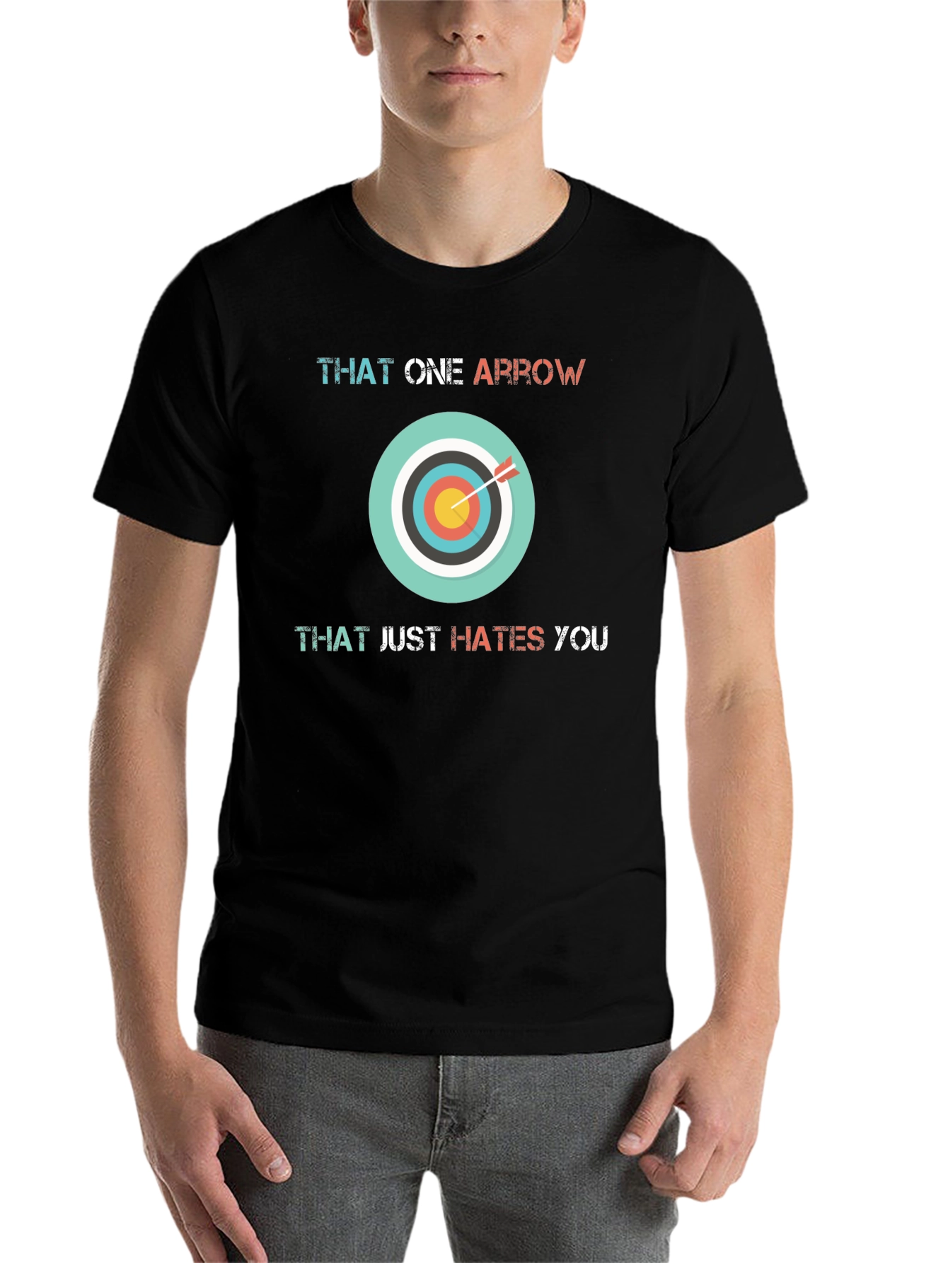 Black Funny Archery T-Shirt: That One Arrow Hates You! view 7