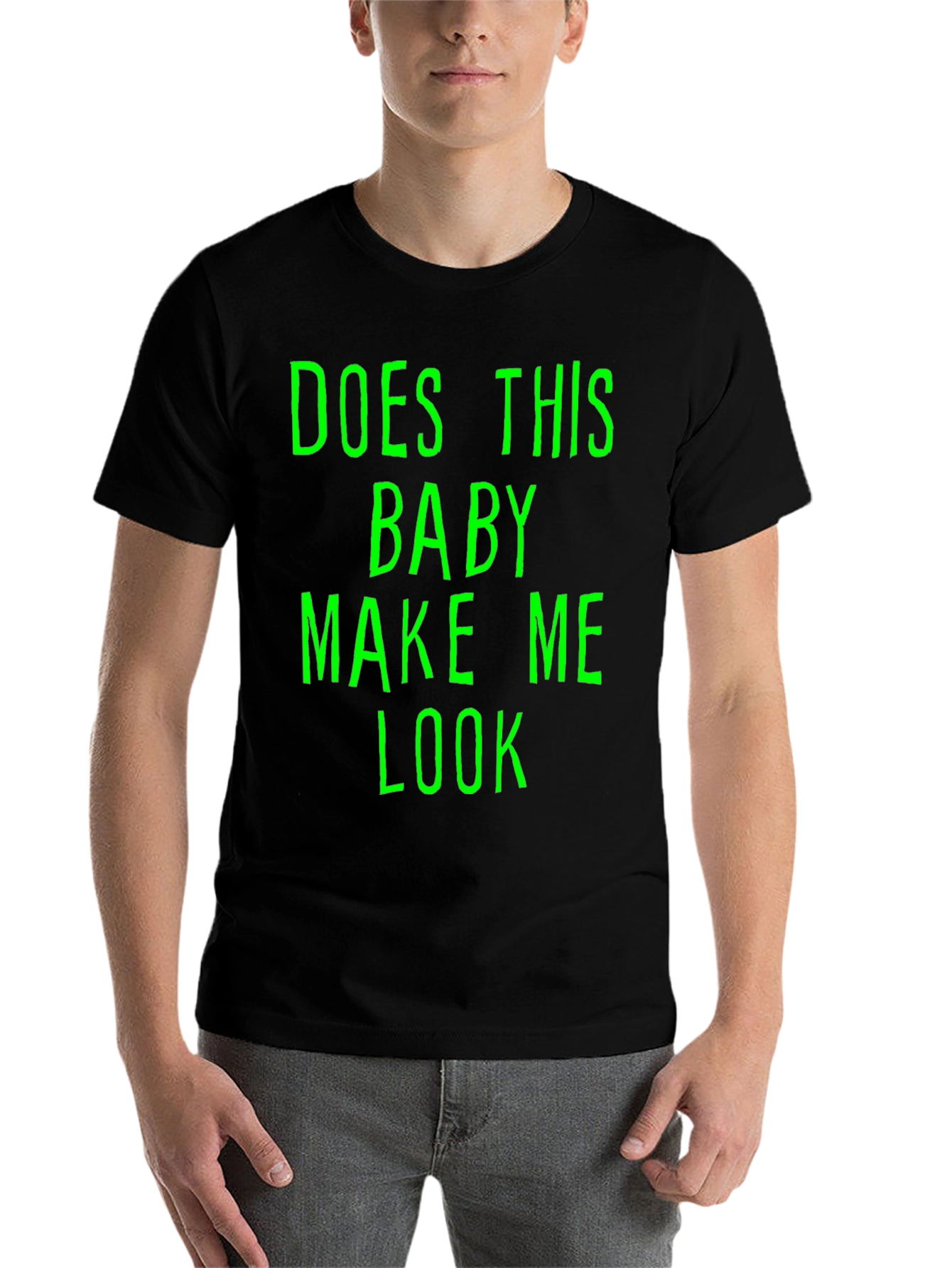 Black Funny Baby T-Shirt - Does This Baby Make Me Look... view 7