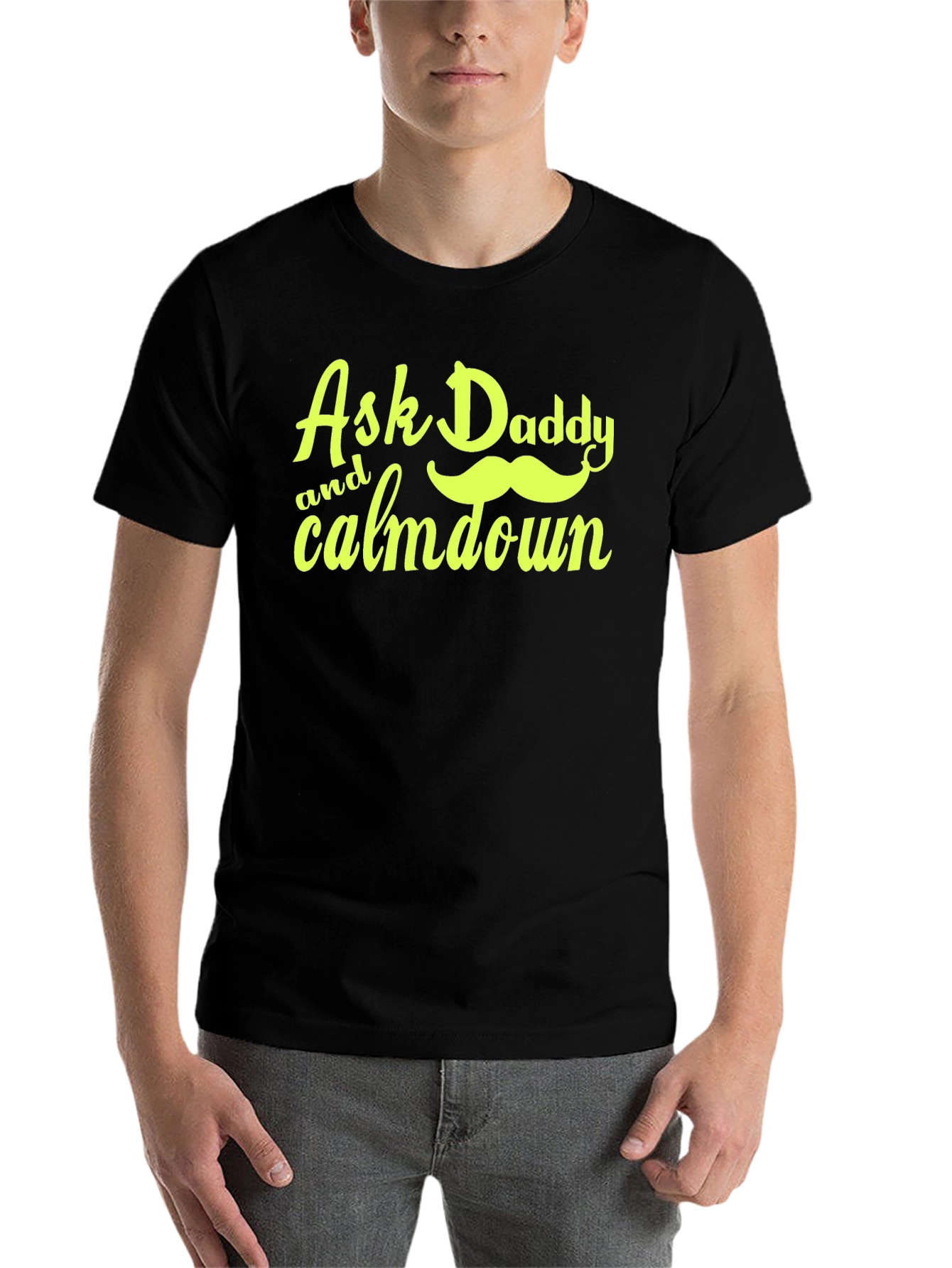 Black Ask Daddy T-Shirt view 7