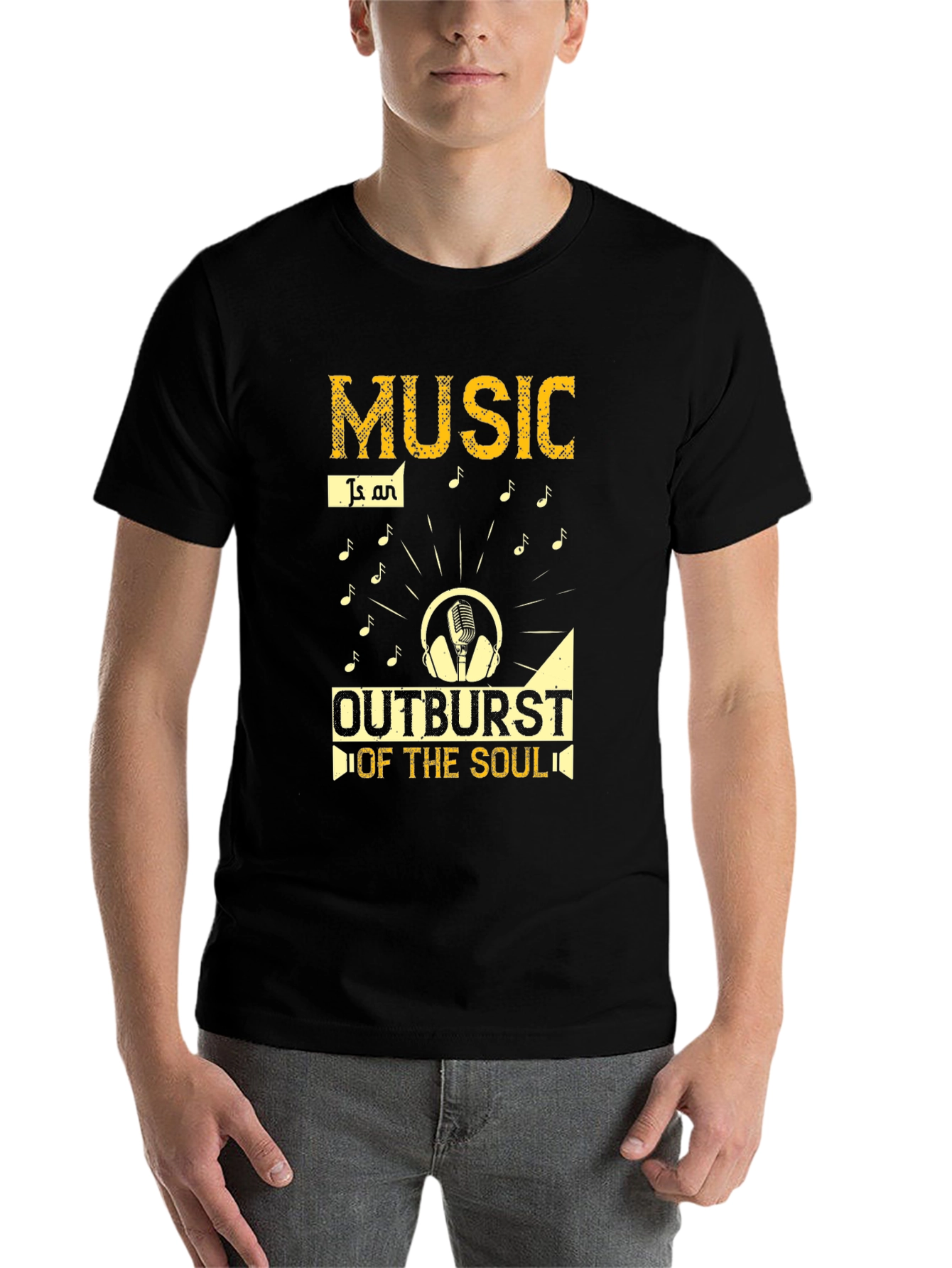 Black Music Outburst of the Soul Black T-Shirt view 7