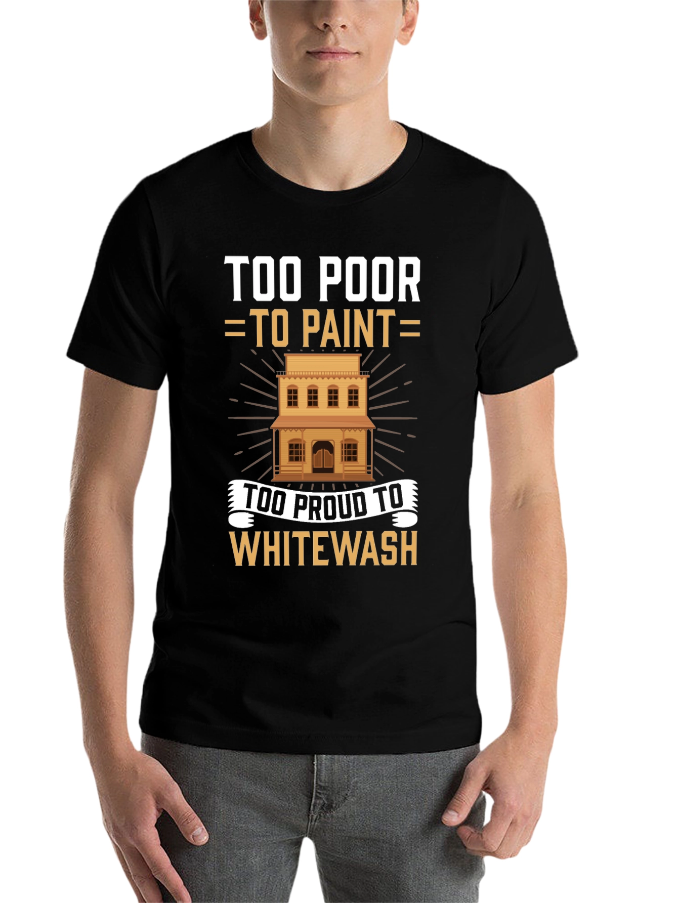 Black Funny Western Humor T-Shirt view 7