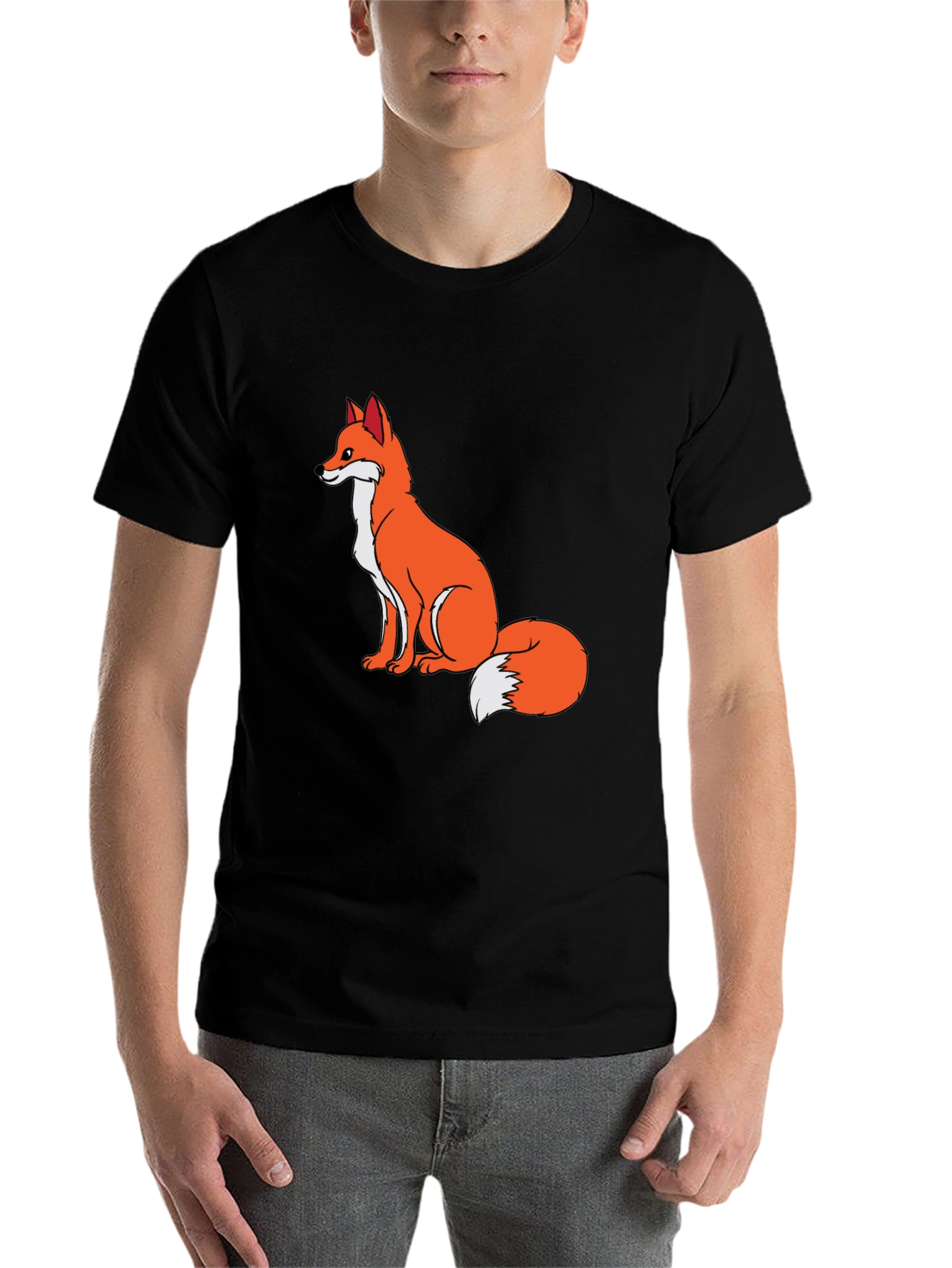 Black Fox Graphic T-Shirt - Stylish Casual Tee view 7