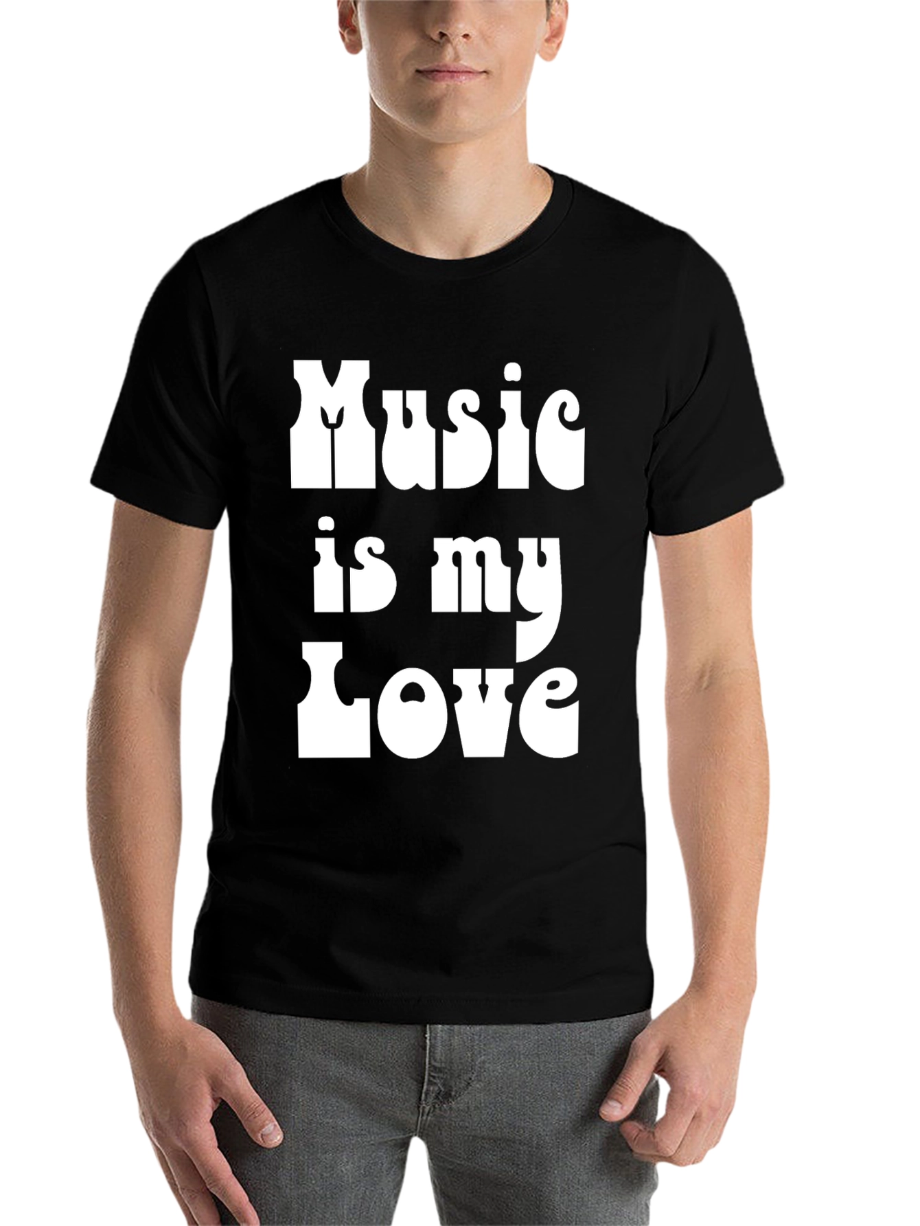 Black Music is My Love Black Graphic Tee view 7