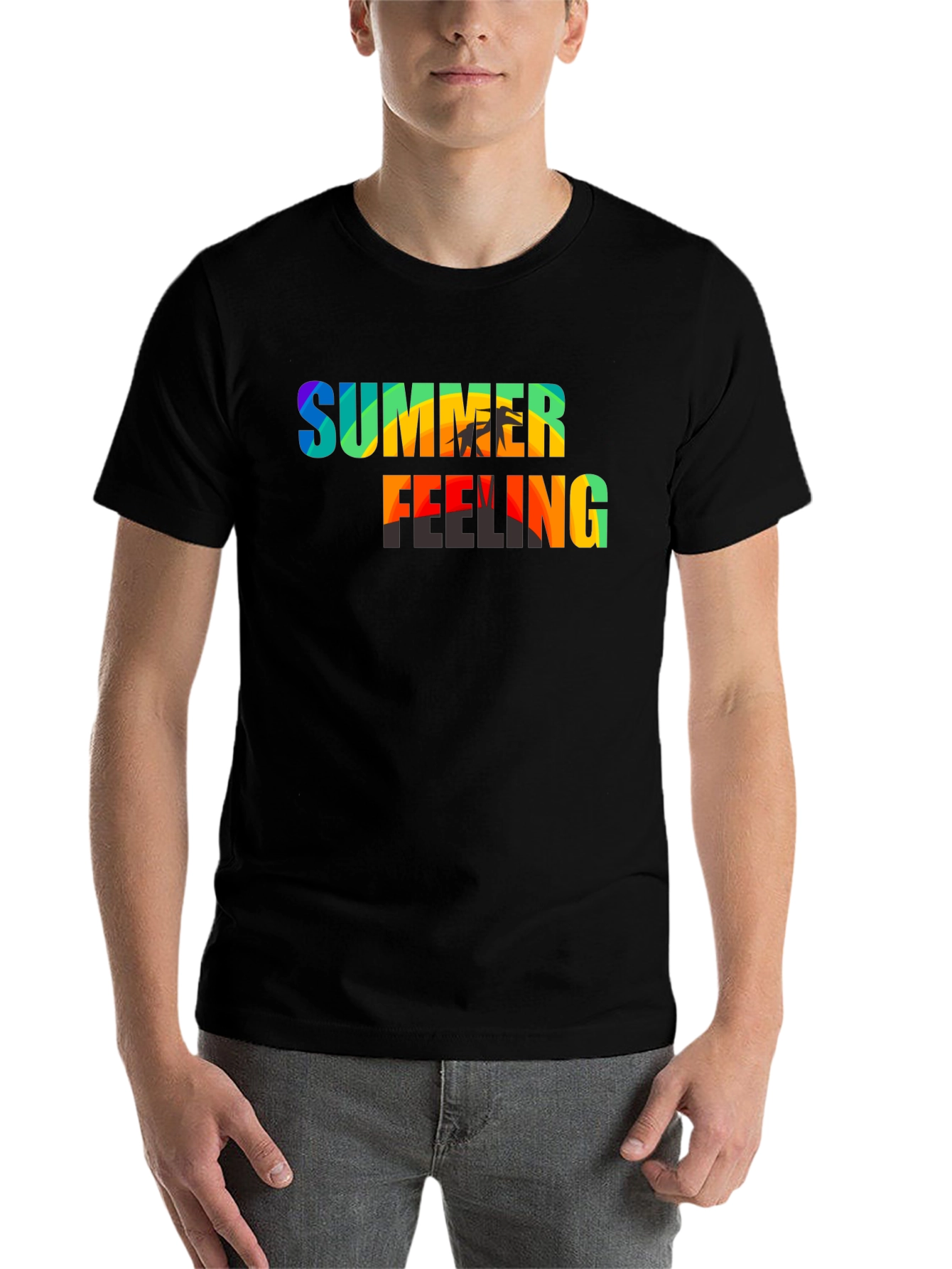Black Summer Feeling Graphic Tee view 7
