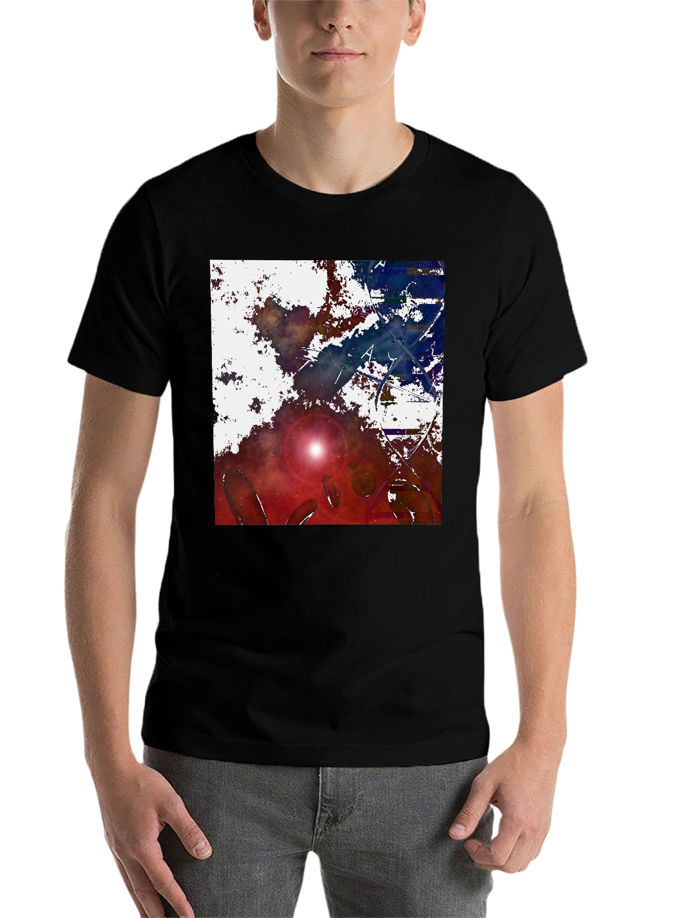 Black Cosmic Dream Black T-Shirt view 7