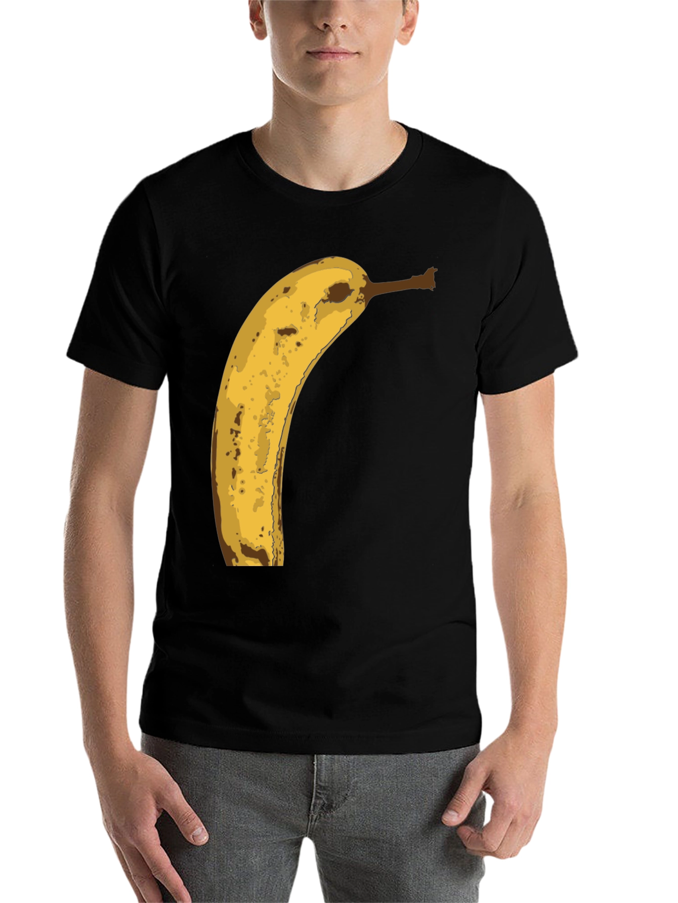 Black Banana Graphic Tee - Funny Fruit Print Shirt view 7
