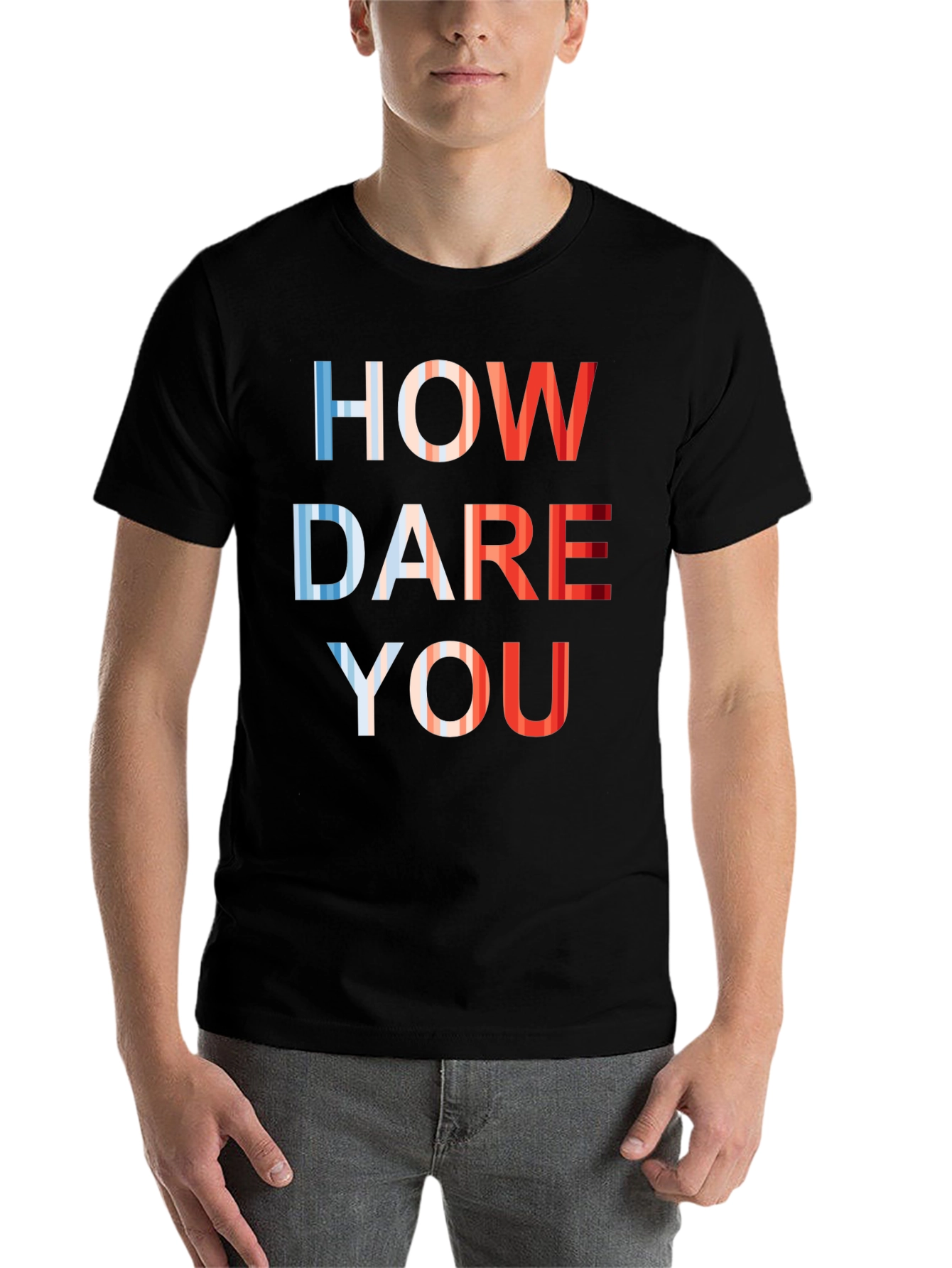 Black How Dare You Graphic T-Shirt - Patriotic Design view 7