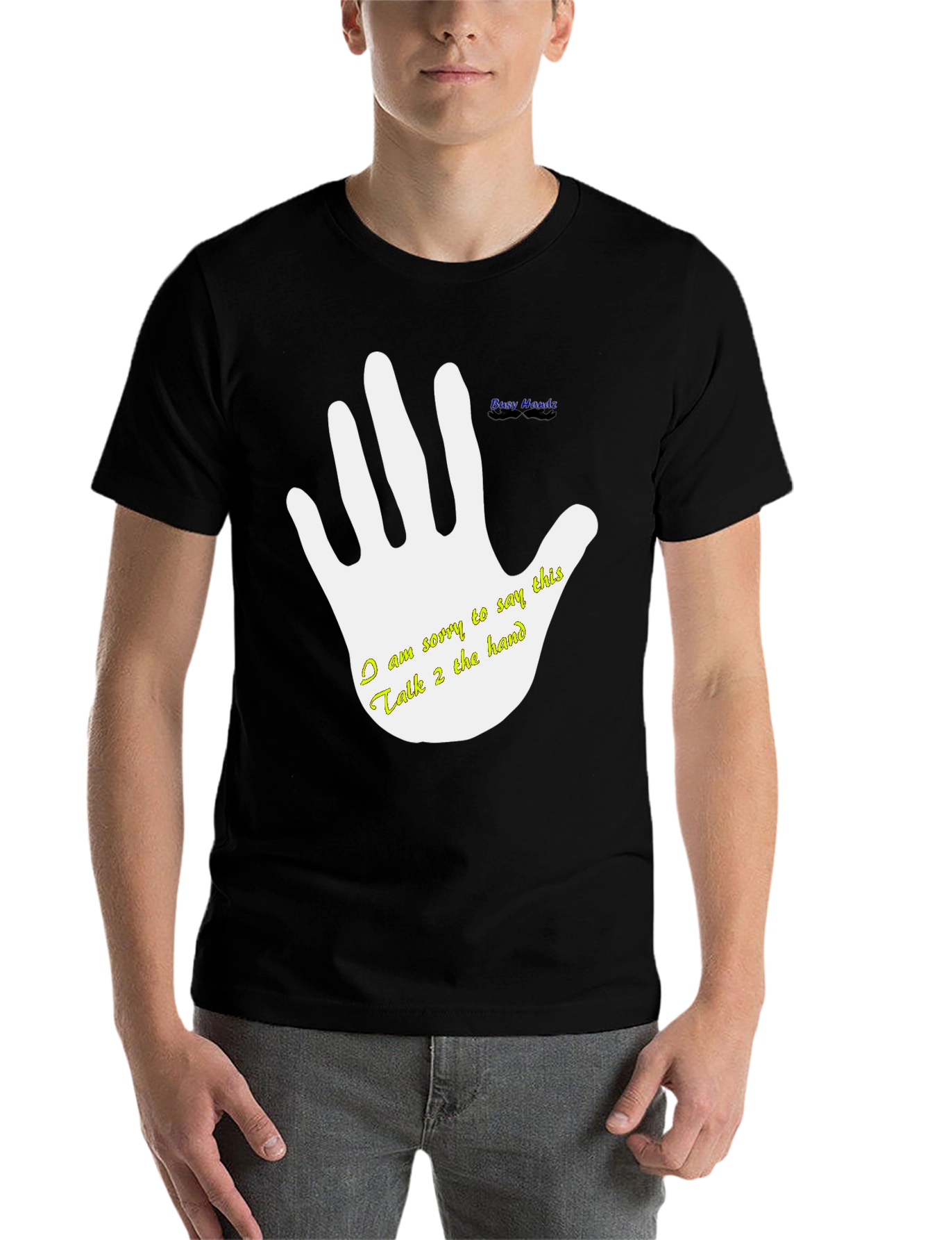 Black Talk to the Hand Graphic T-Shirt view 7