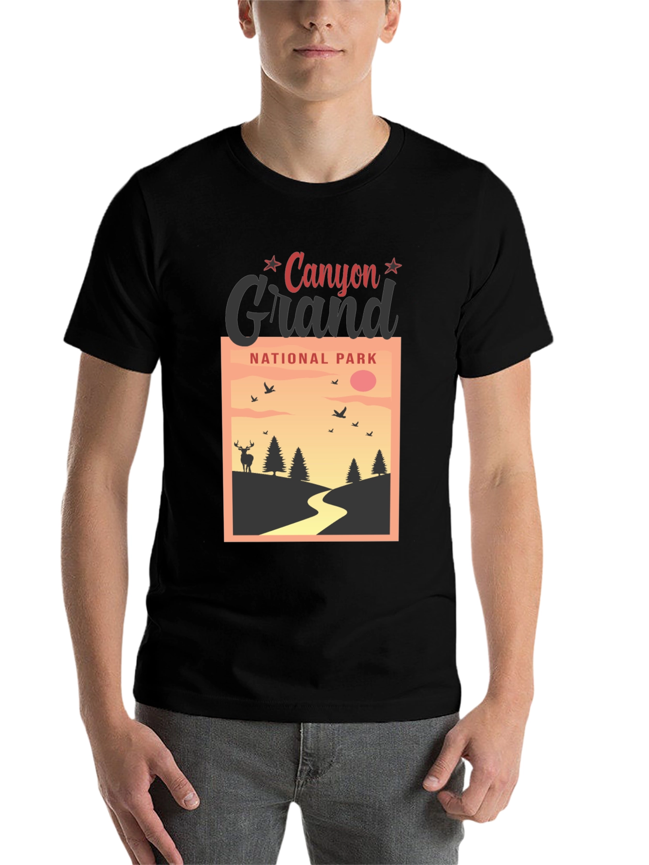 Black Grand Canyon National Park Black T-Shirt view 7