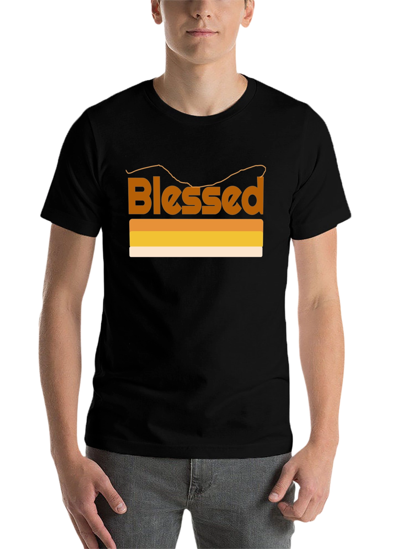 Black Blessed Graphic T-Shirt - Retro Style view 7