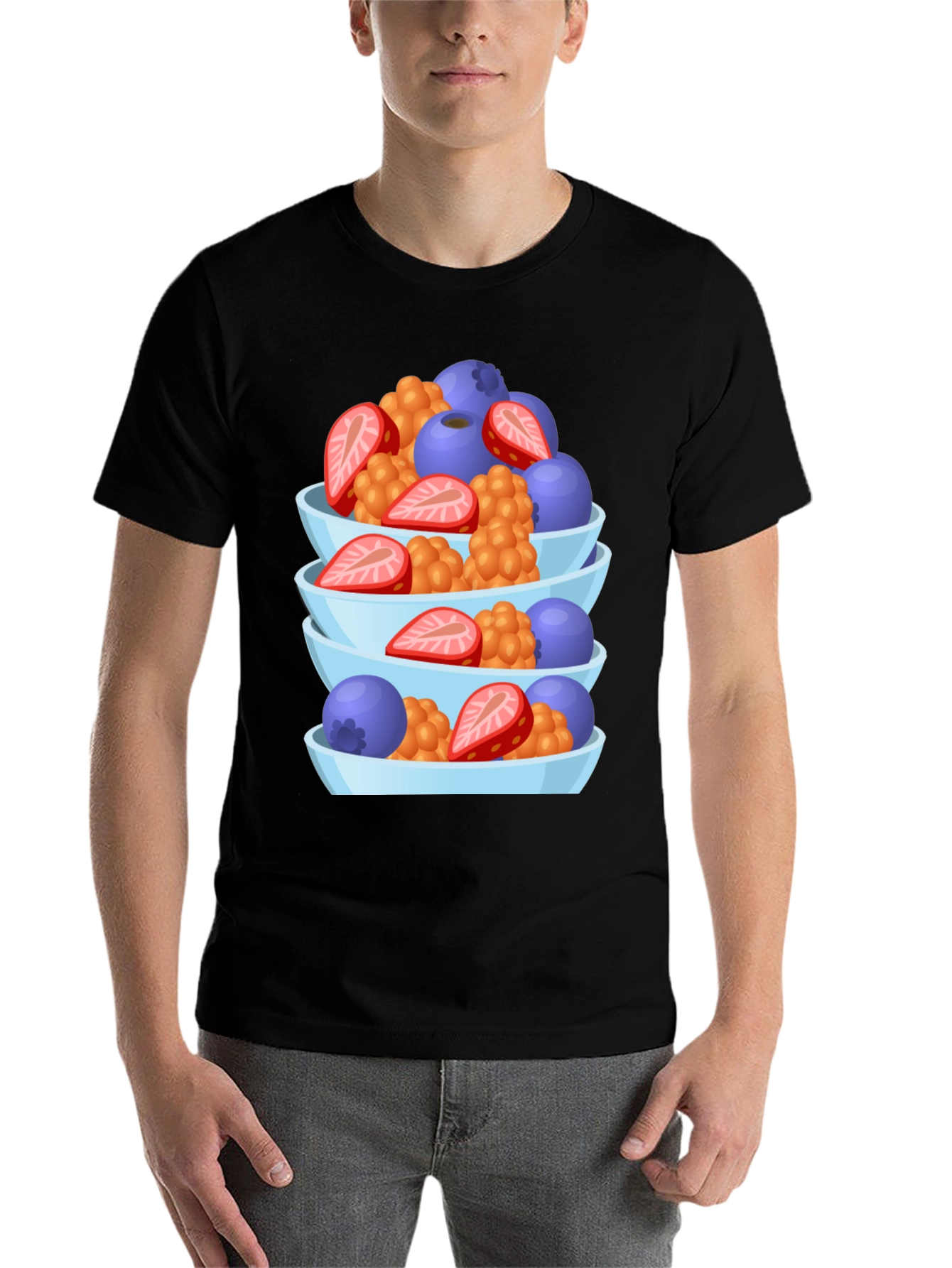 Black Fruit Stack Tee - Stylish & Unique Design! view 7