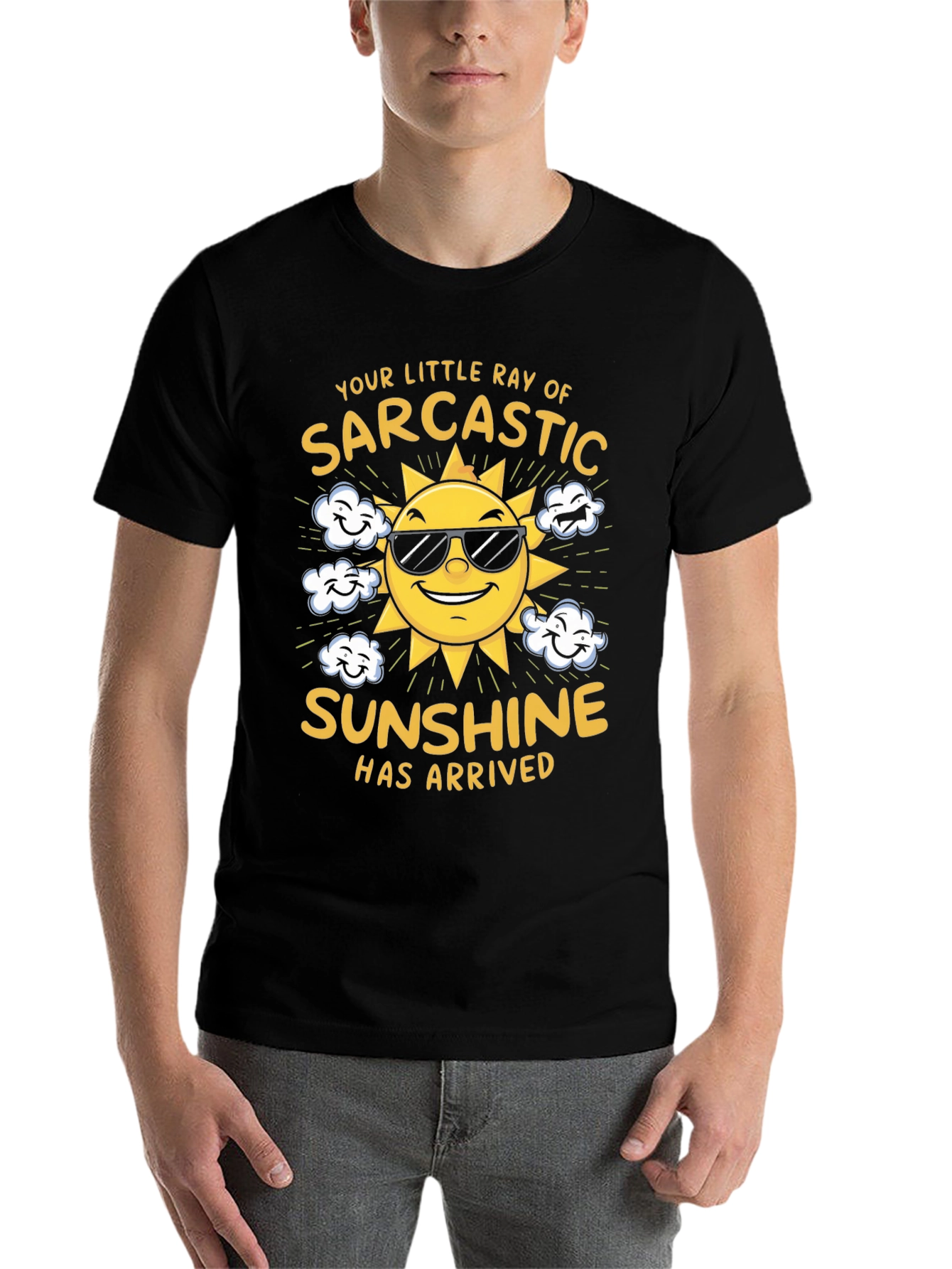 Black Sarcastic Sunshine Graphic Tee view 7