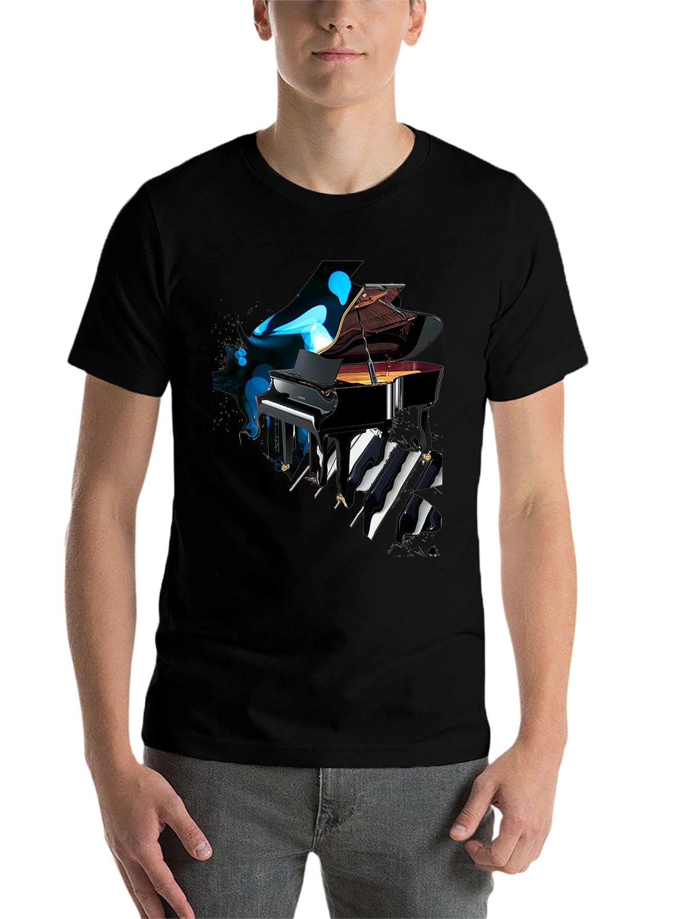 Black Piano Keys T-Shirt - Unique Music Lover Tee view 7