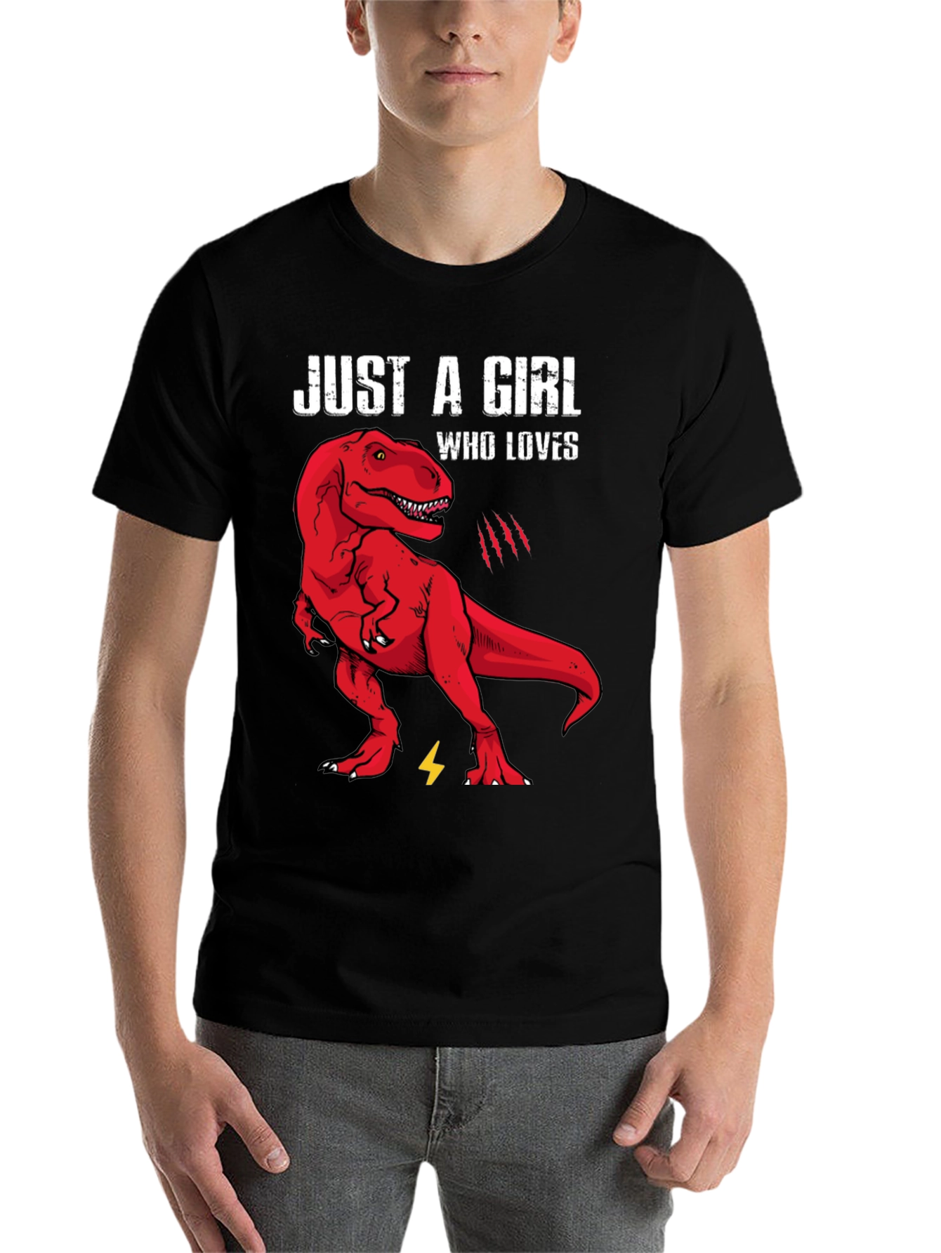 Black Girl Loves Dinosaurs T-Shirt view 7
