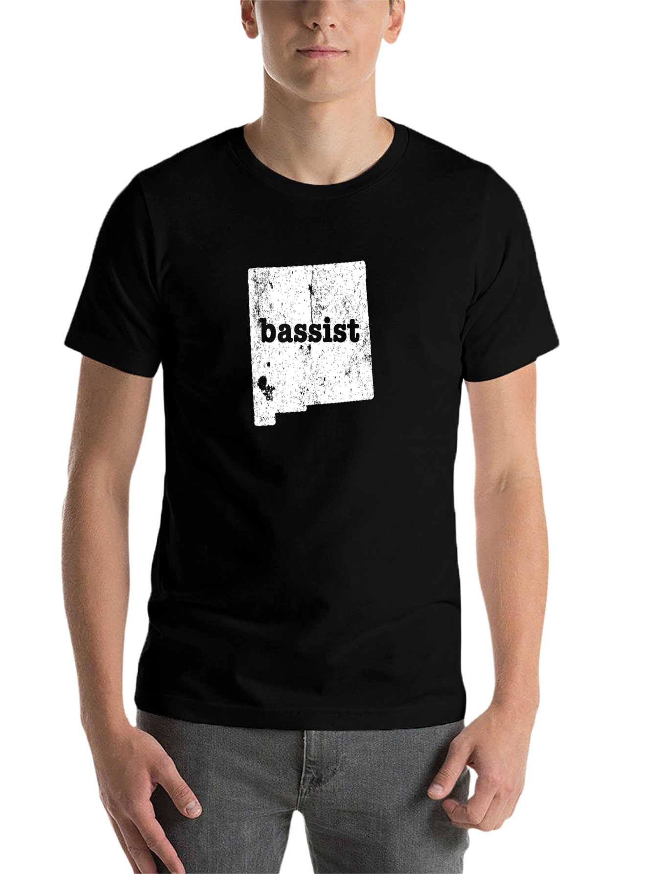 Black Bassist New Mexico Graphic Tee - Black view 7