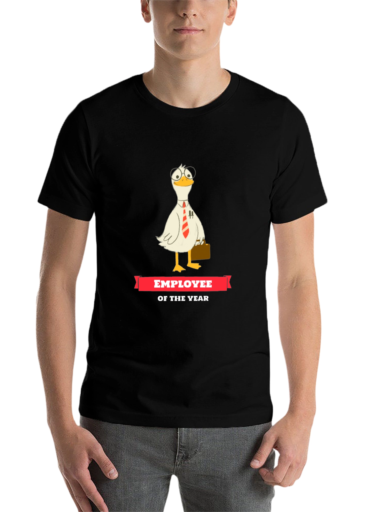Black Employee of the Year Duck Graphic Tee view 7