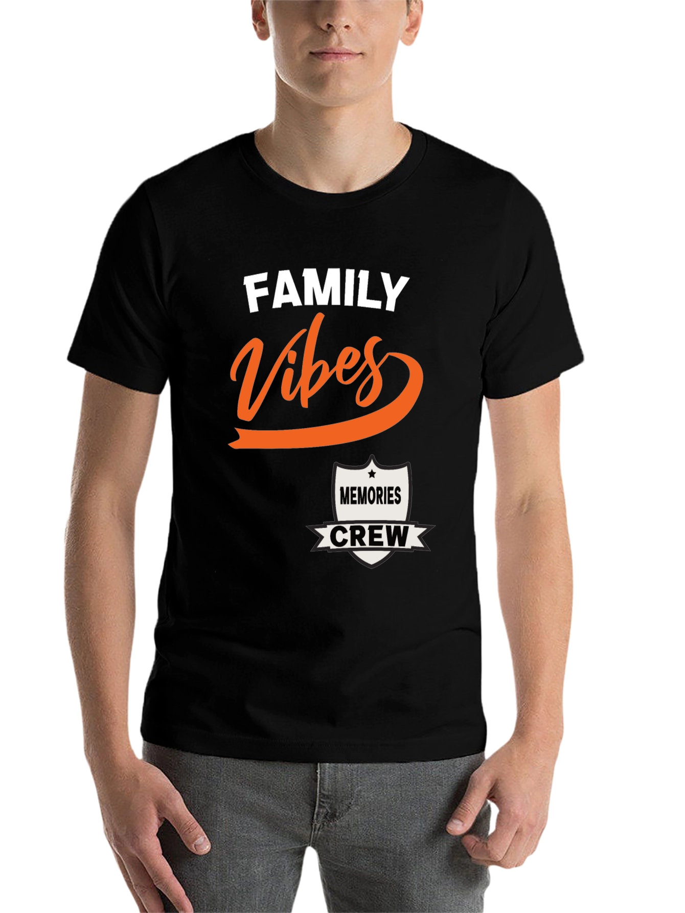 Black Family Vibes Memories Crew T-Shirt view 7