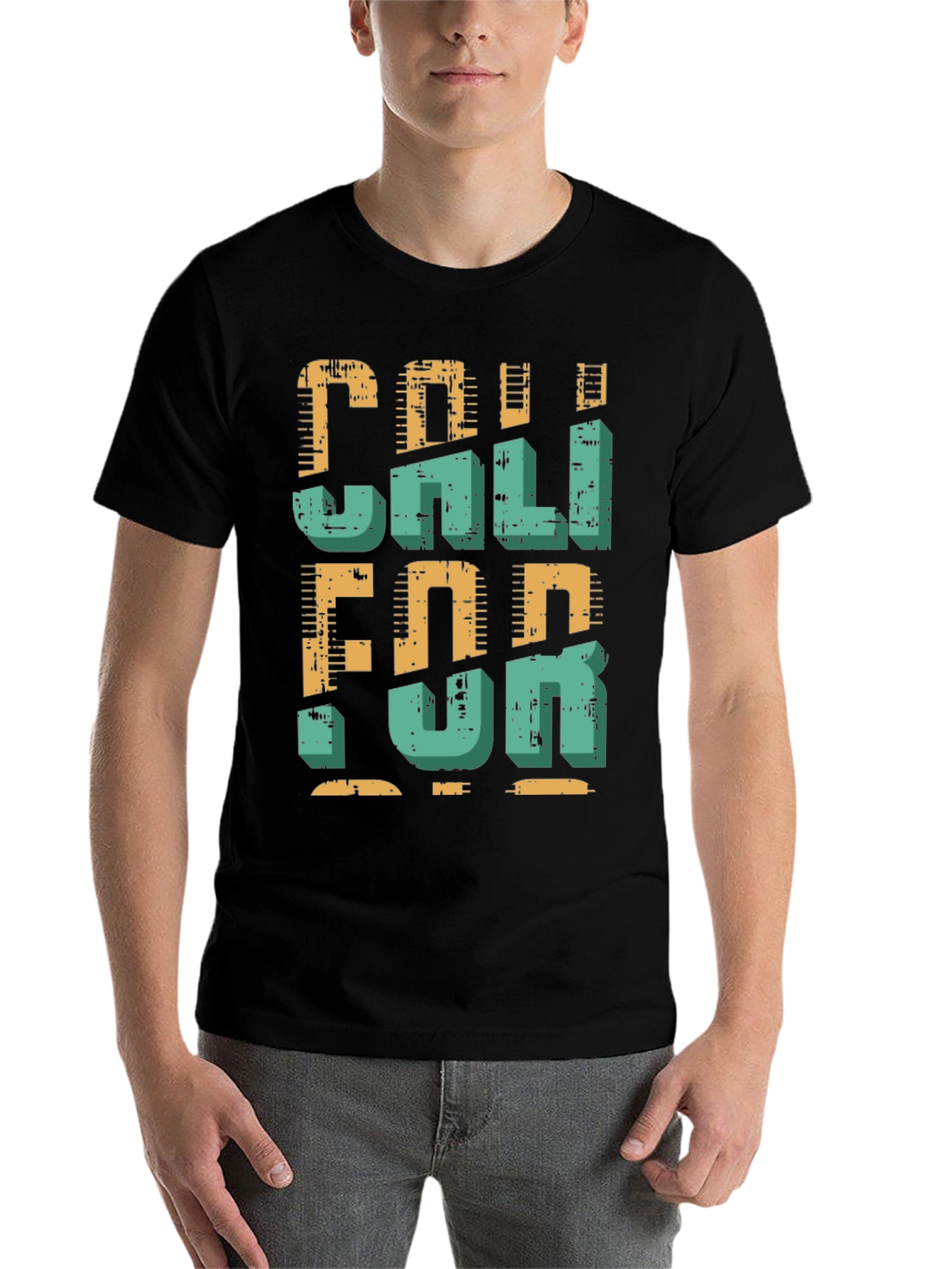 Black California Retro Graphic T-Shirt view 7