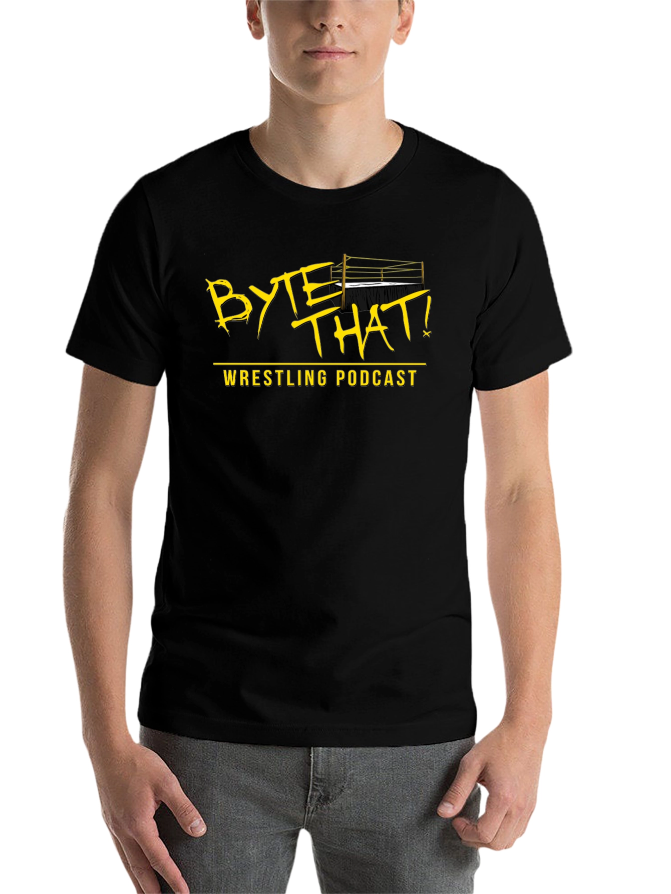 Black Byte That! Wrestling Podcast Black T-Shirt view 7