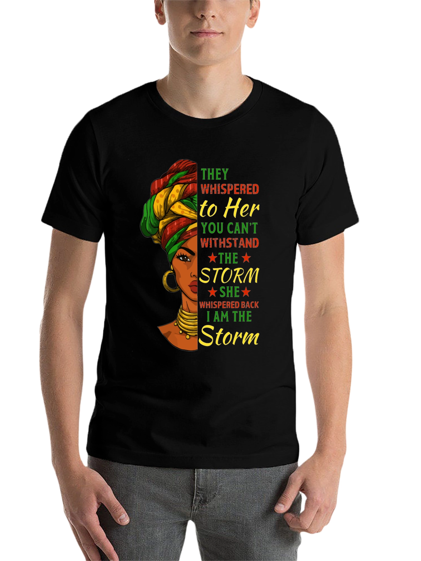 Black I am the Storm Graphic T-Shirt view 7