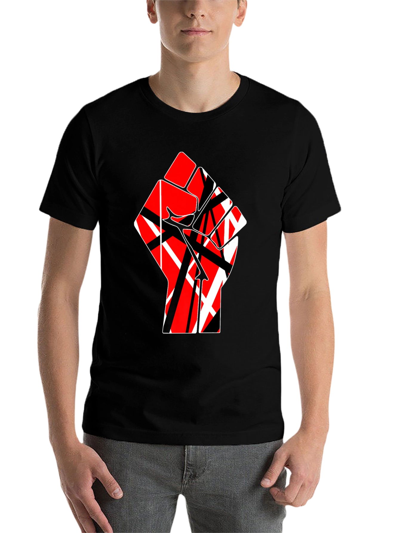 Black Fist Graphic Black T-Shirt view 7