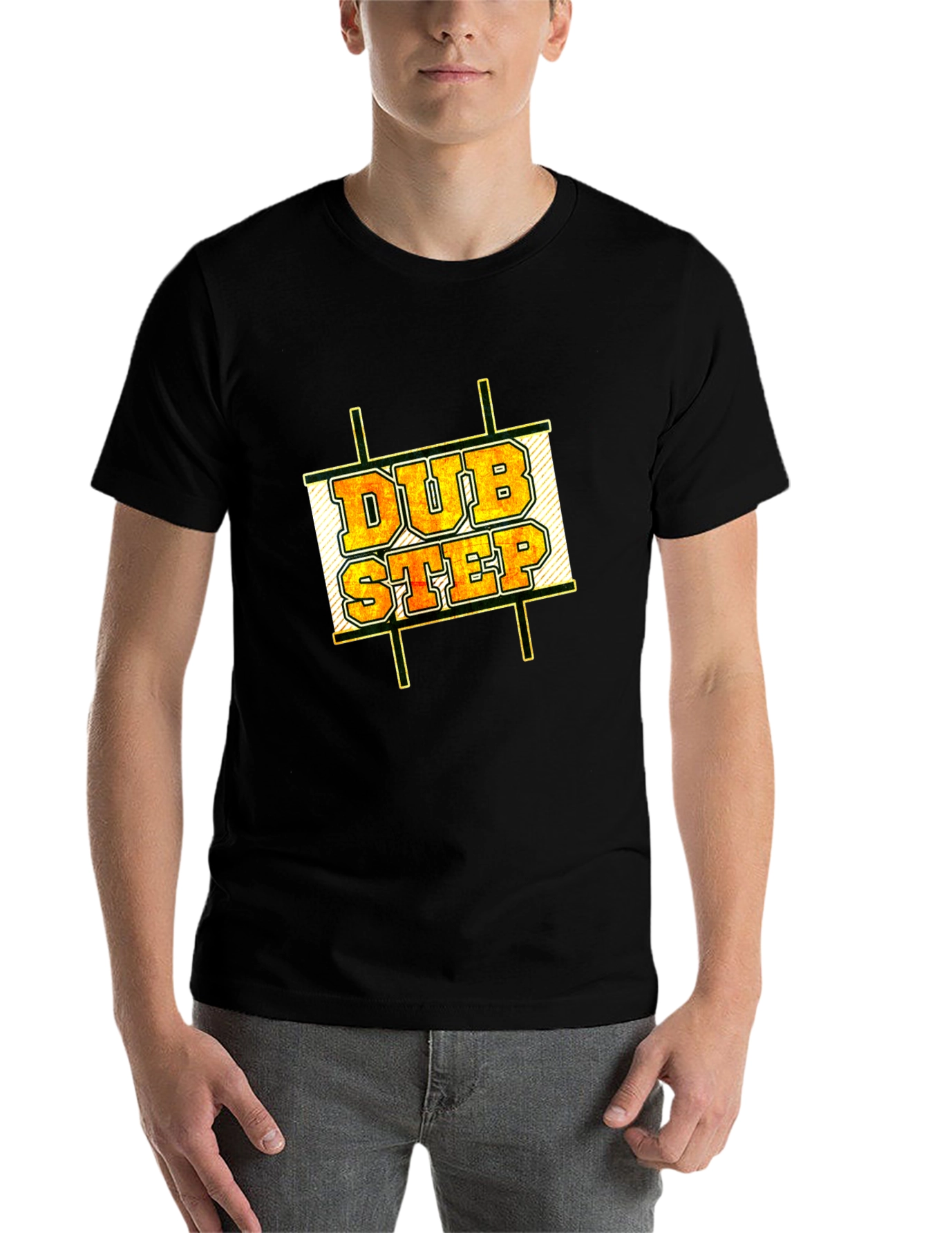 Black Dubstep Graphic Tee - Black Cotton Blend view 7