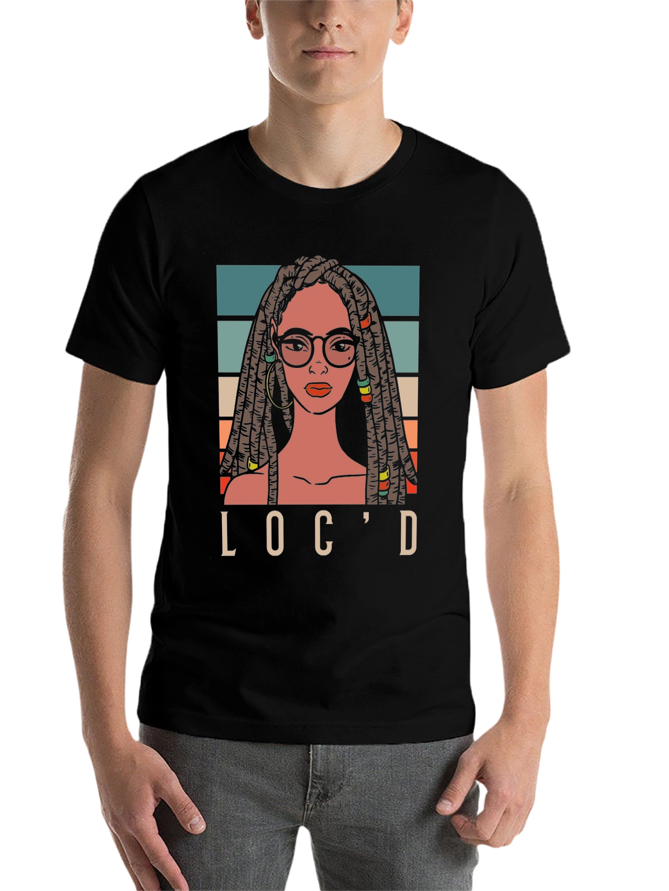 Black Loc'd T-Shirt: Stylish Graphic Tee view 7