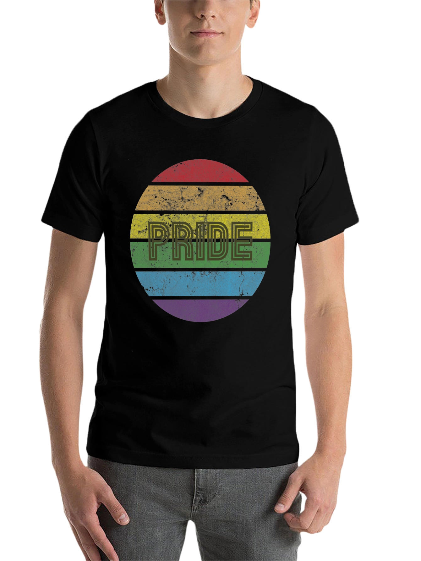 Black Pride Rainbow T-Shirt - Men's Graphic Tee view 7