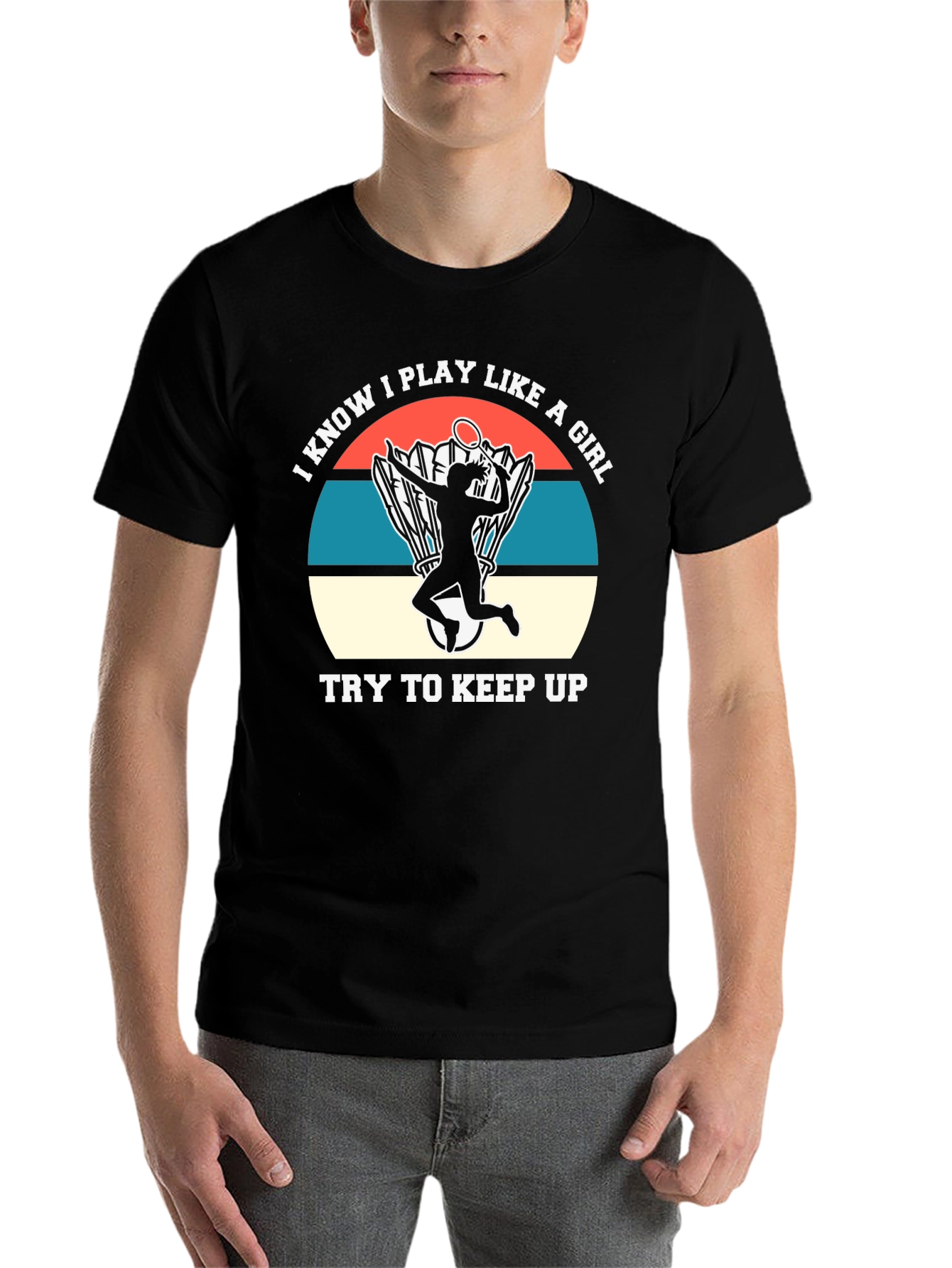Black I Know I Play Like A Girl T-Shirt view 7