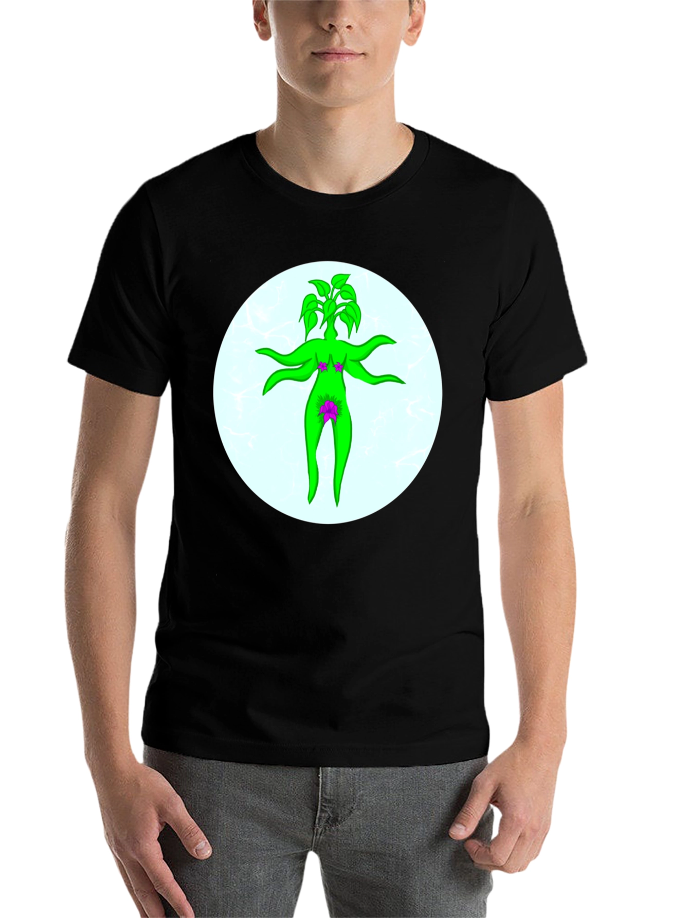 Black Botanical Body T-Shirt view 7