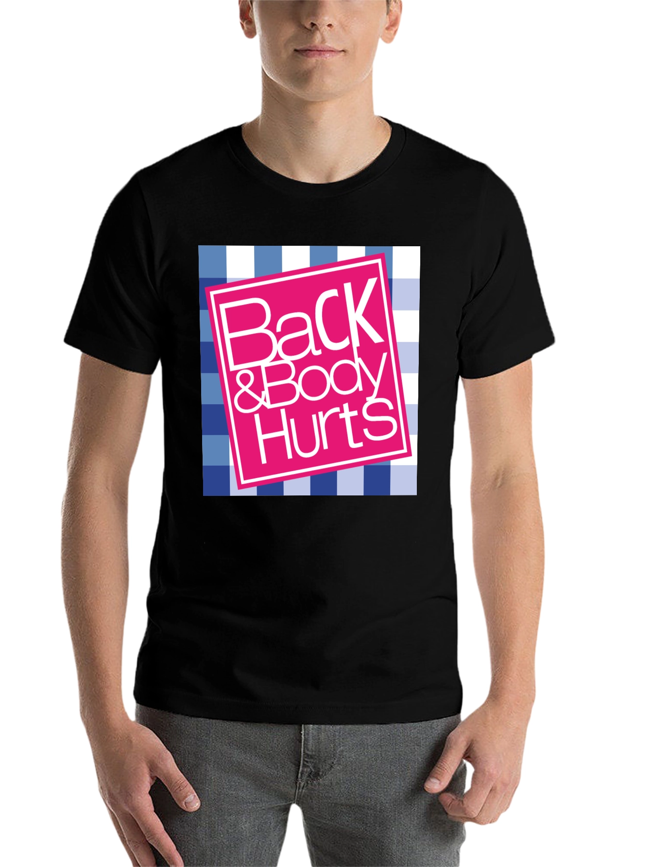 Black Back & Body Hurts Graphic Tee view 7