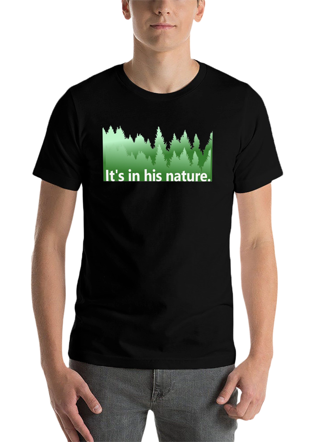 Black Nature Lover's Tee - "It's in his nature." view 7