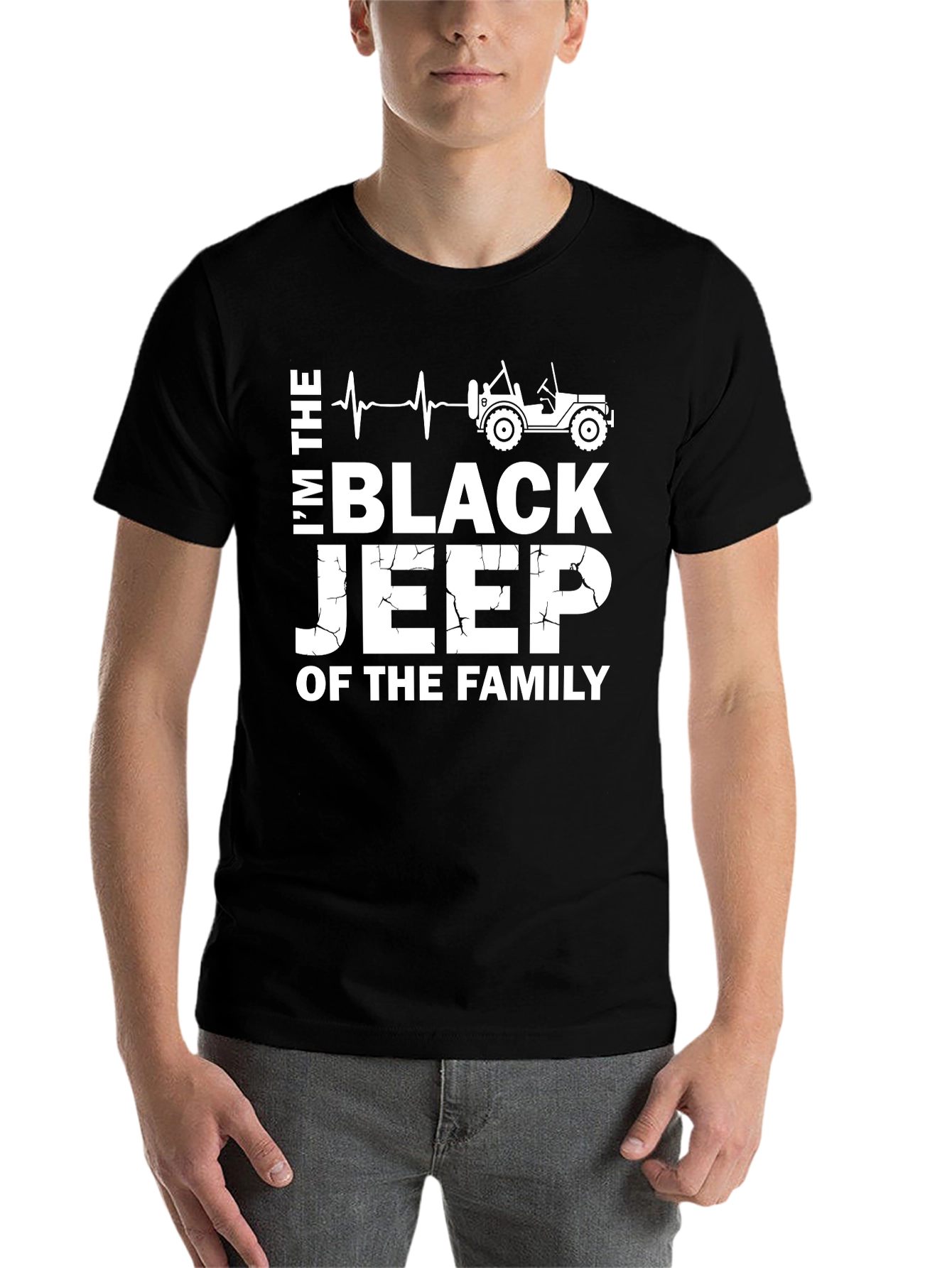 Black I'm the Black Jeep of the Family T-Shirt view 7