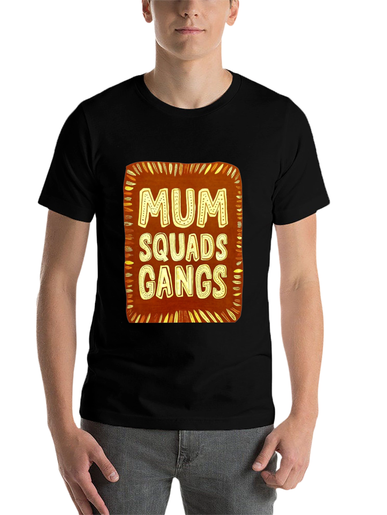 Black Mum Squads Gangs Graphic Tee - Unisex view 7