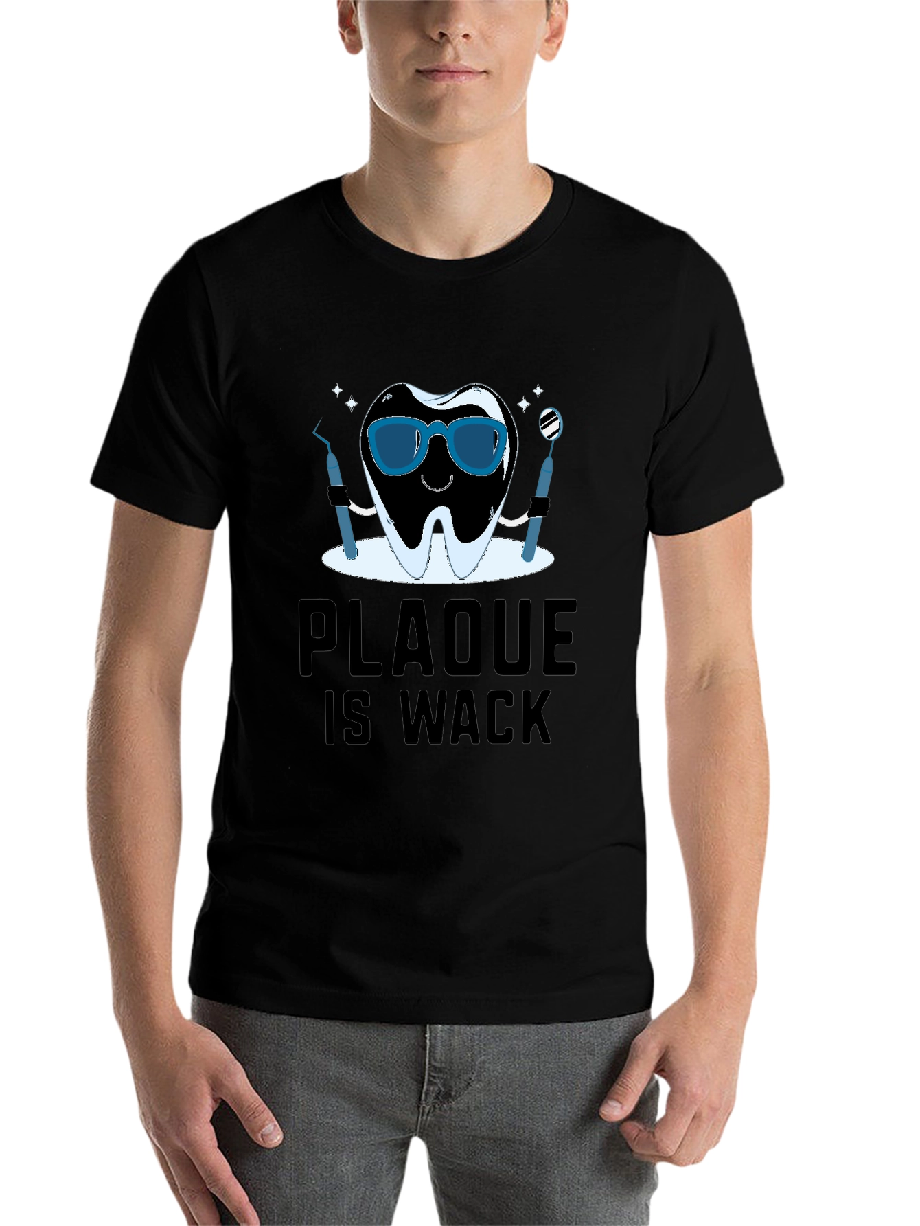 Black Plaque is Wack T-Shirt - Dental Humor Tee view 7