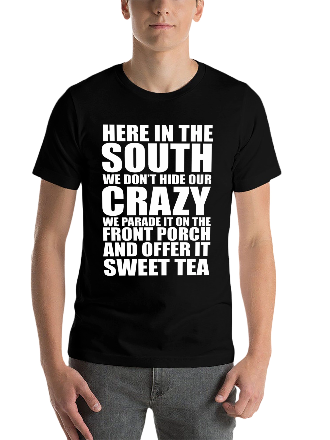 Black Southern Crazy Sweet Tea T-Shirt view 7