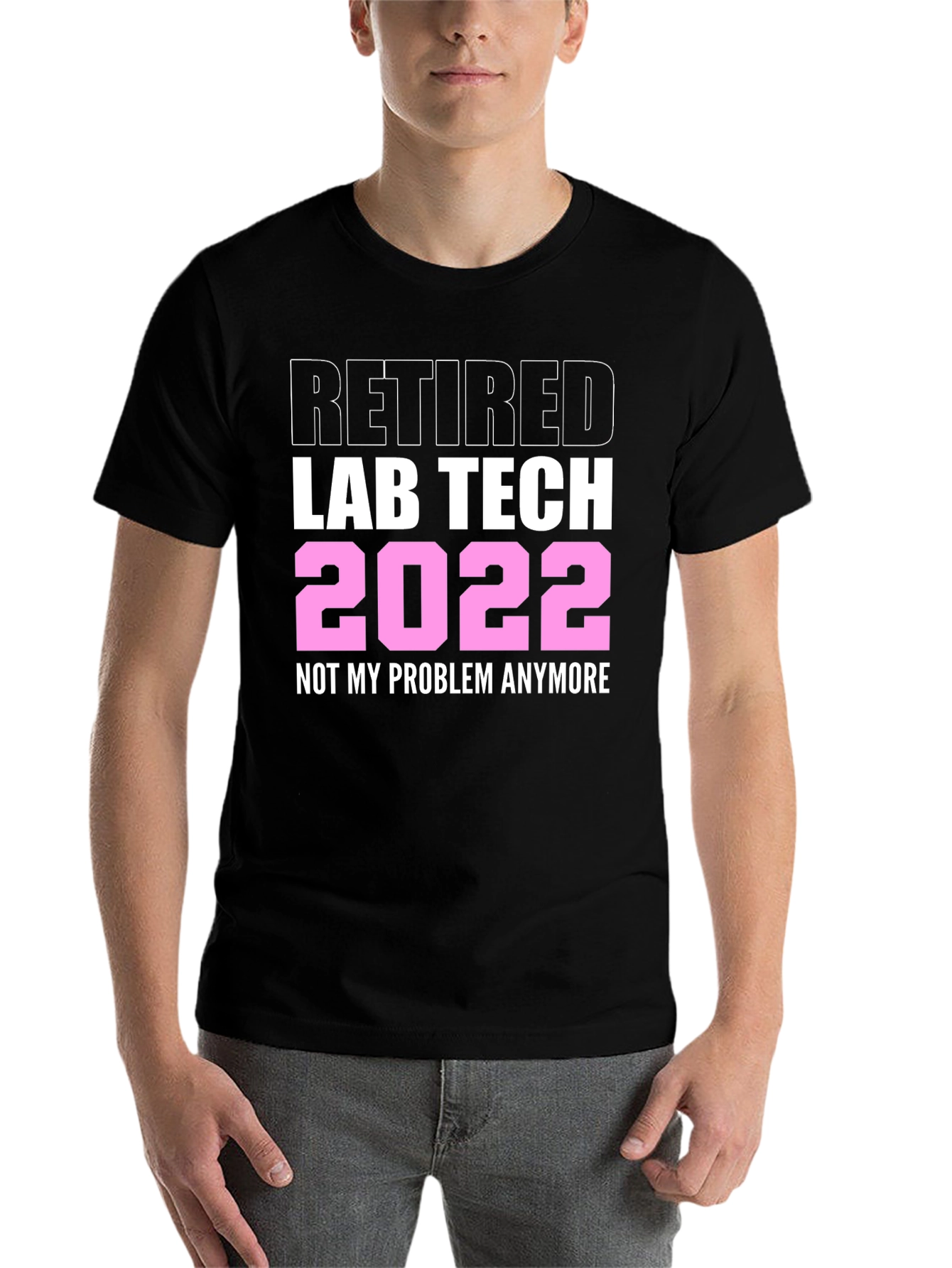 Black Retired Lab Tech 2022 T-Shirt view 7