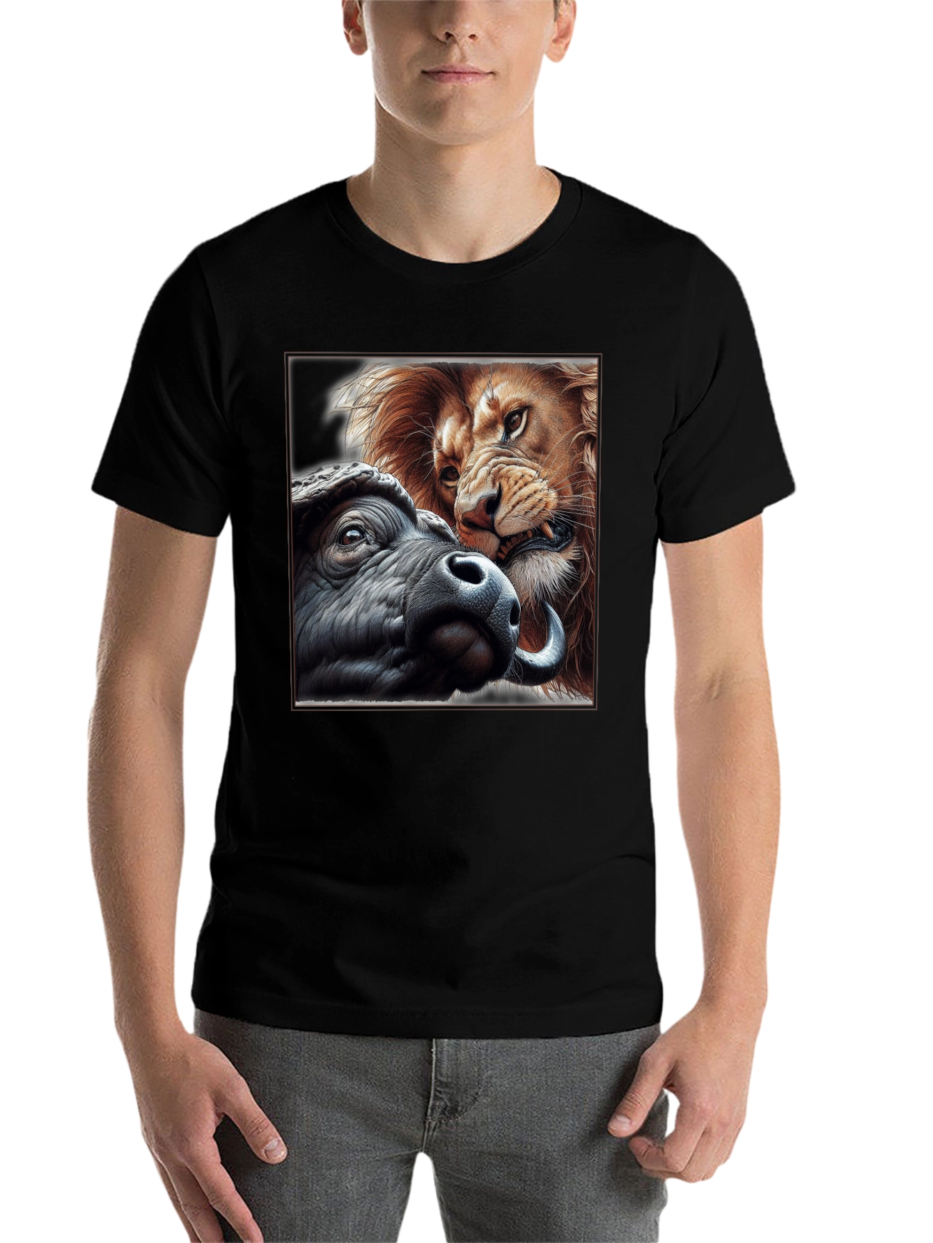 Black Lion vs. Buffalo Graphic Tee view 7
