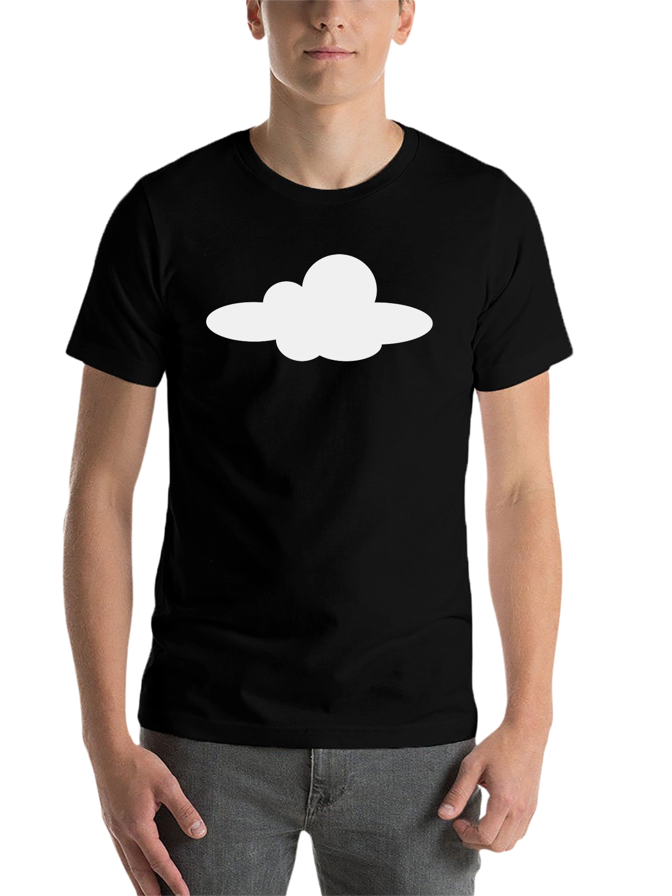 Black Cloud Graphic T-Shirt - Casual & Comfortable Black Tee view 7