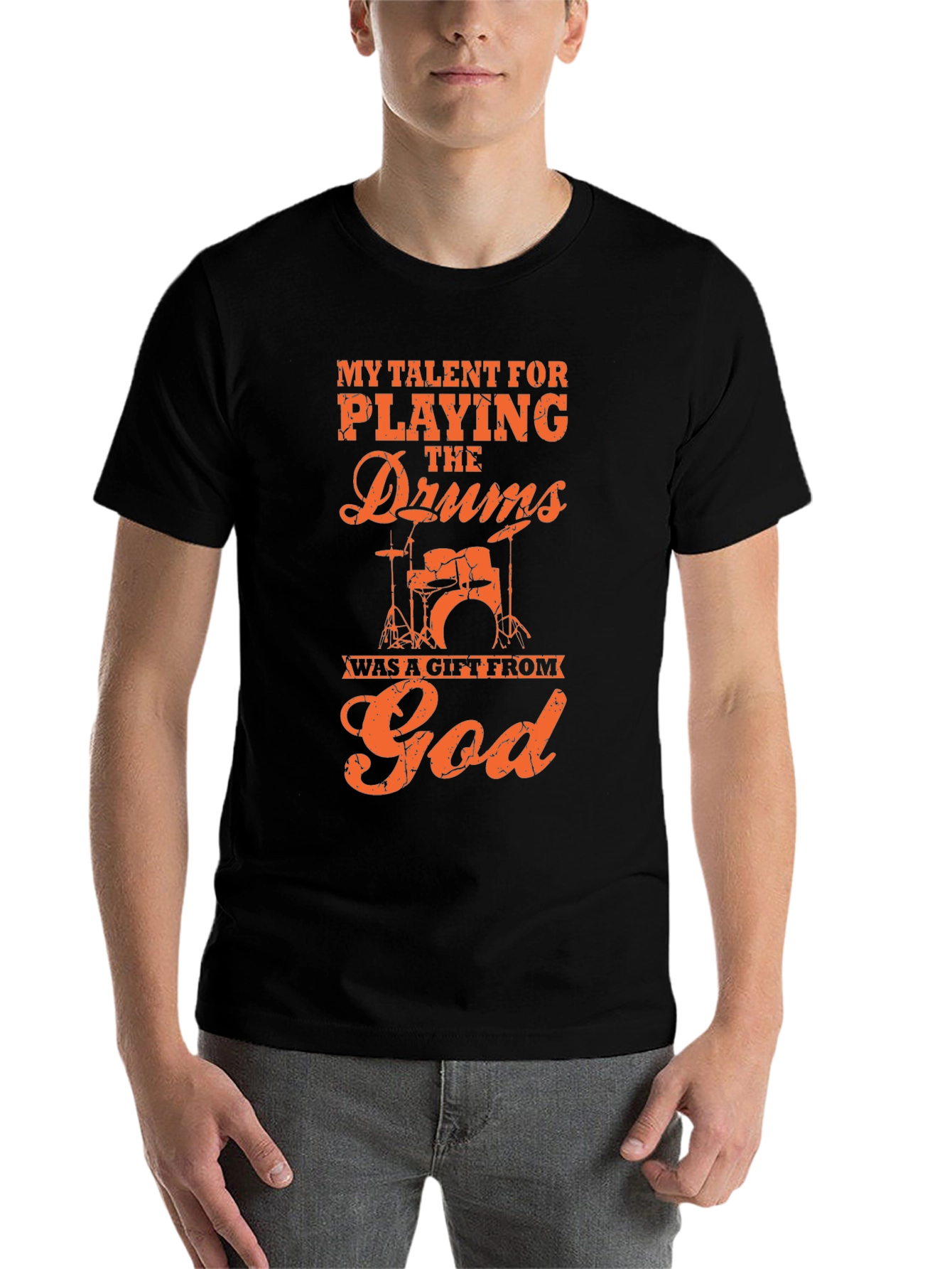 Black Drummer God Gift Tee view 7