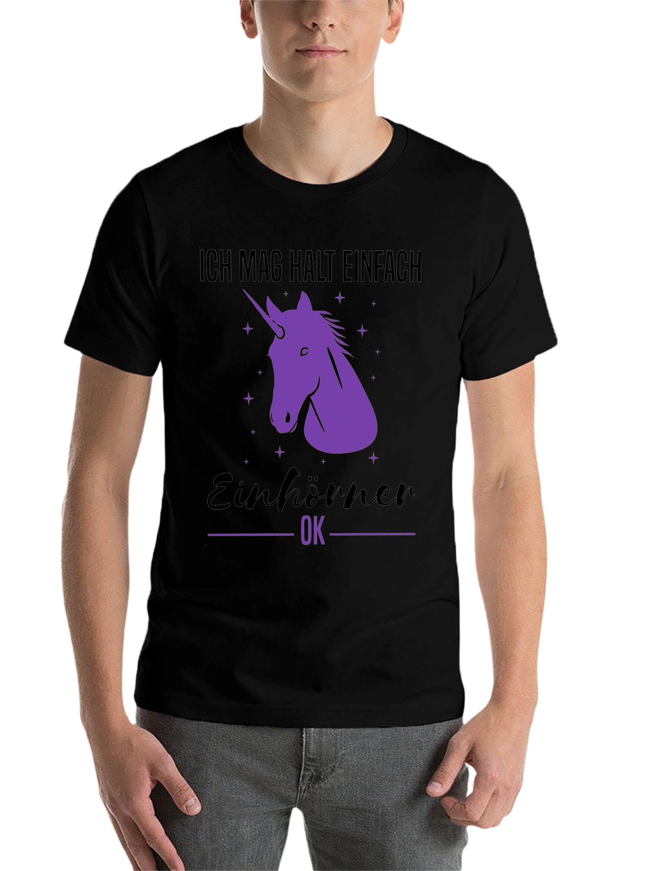 Black Unicorn T-Shirt - "Ich mag halt einfach Einhörner OK" view 7
