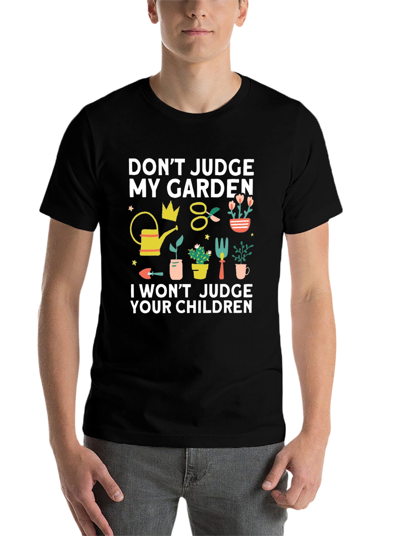 Black Don't Judge My Garden T-Shirt view 7