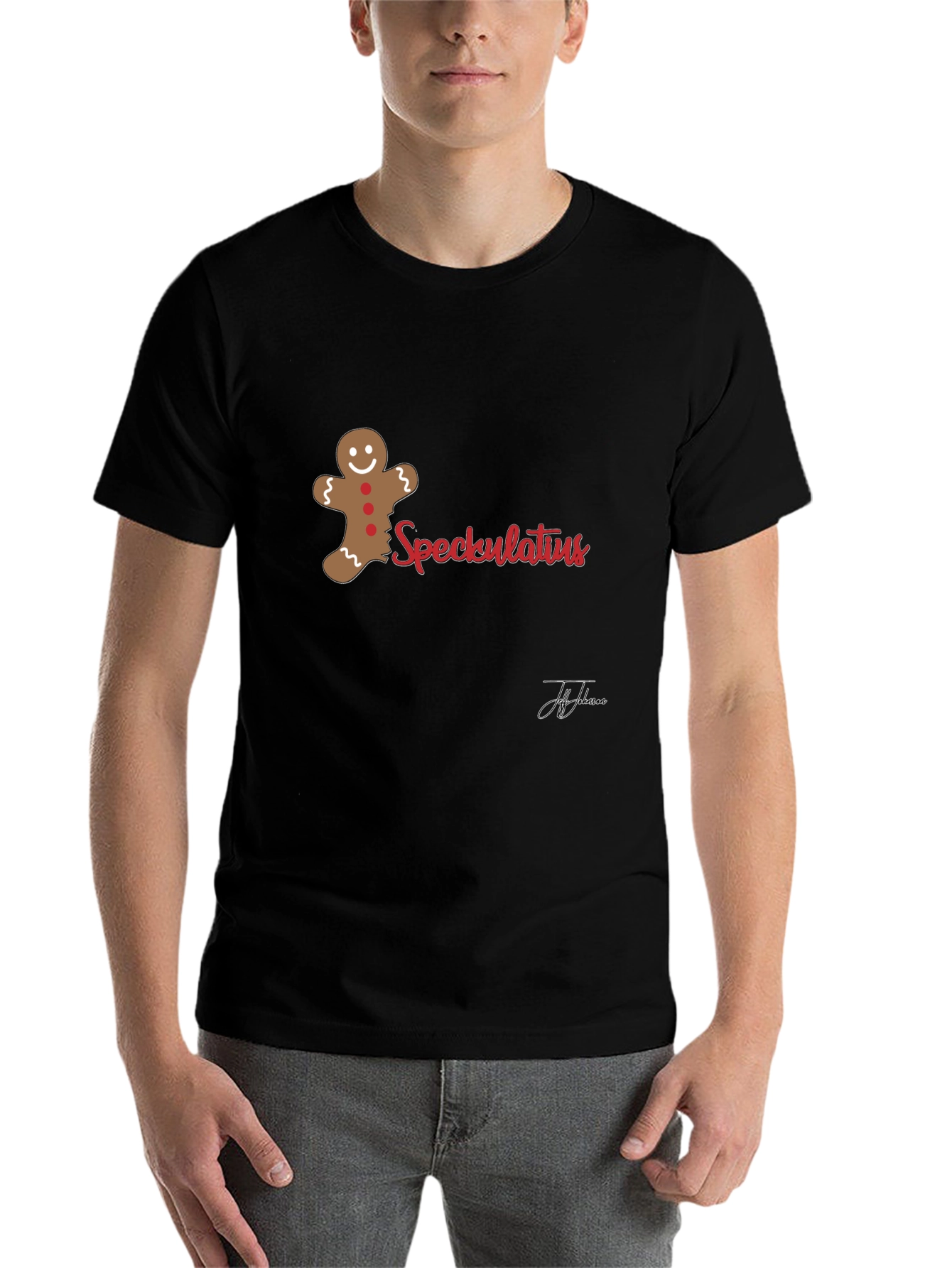 Spekulatius Gingerbread Men Black T-Shirt - 7