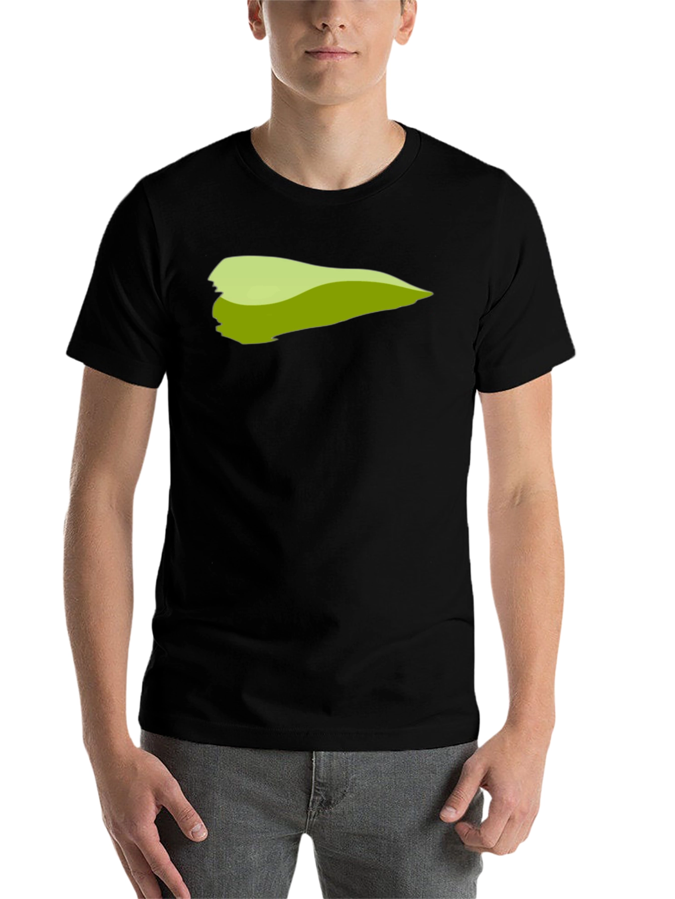 Green Brush Stroke Graphic T-Shirt - 7