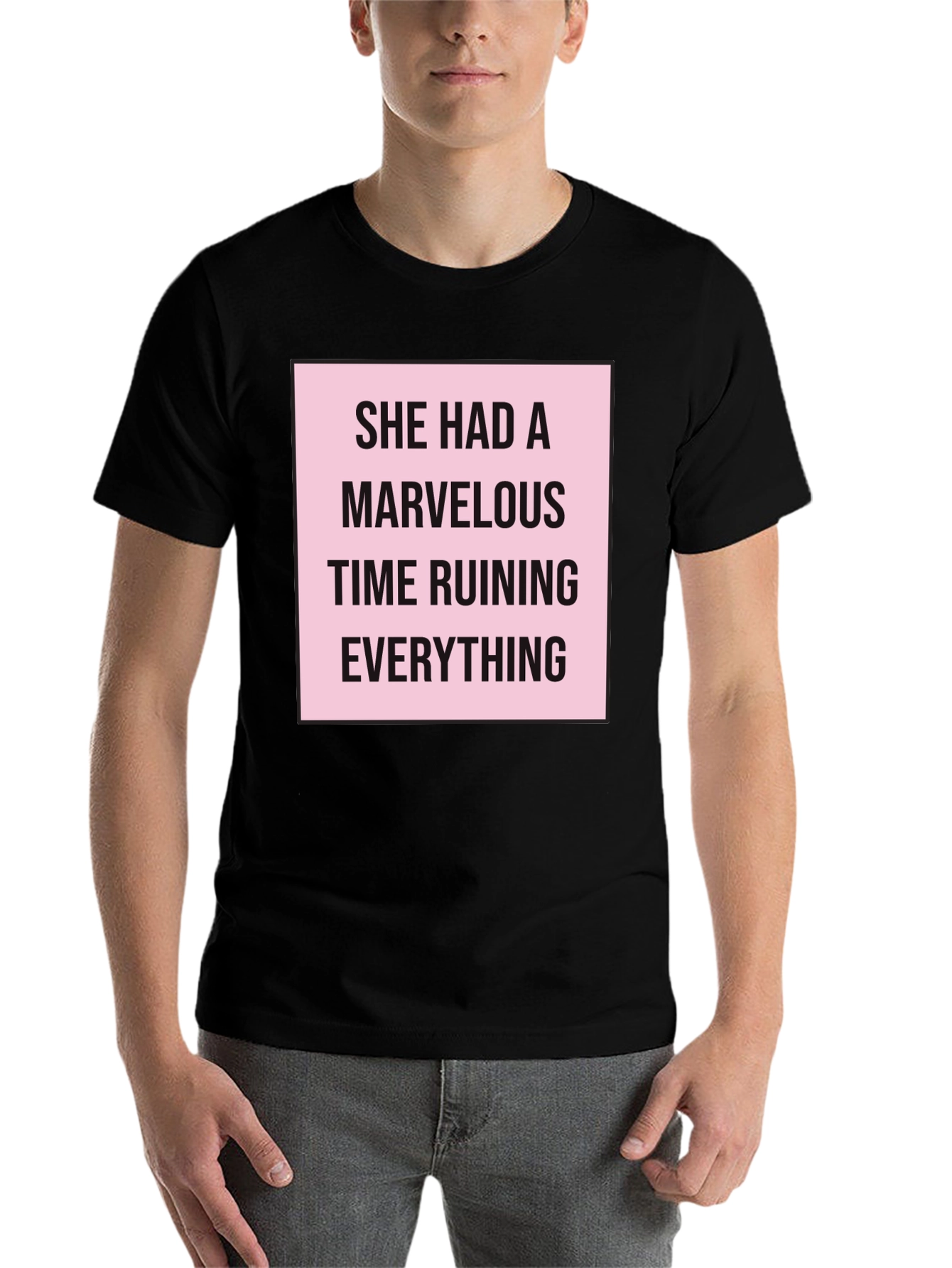 Black Marvelous Ruining T-Shirt - Trendy Graphic Tee view 7